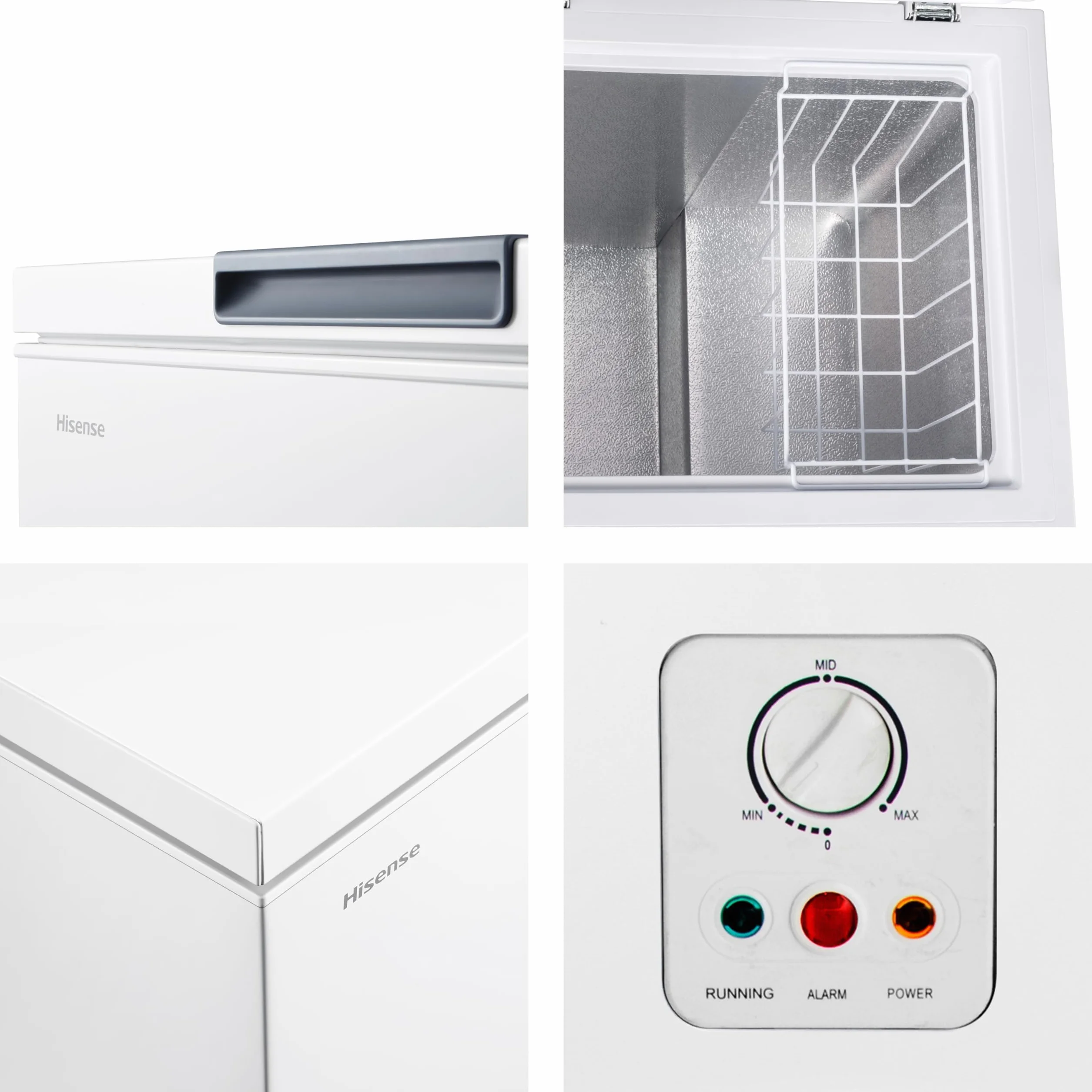 Hisense MCF95E – Congelador Baúl Capacidad 95 L, Silenciador 40 dB, Blanco, 54,6 x 47,9 x 85,4 cm