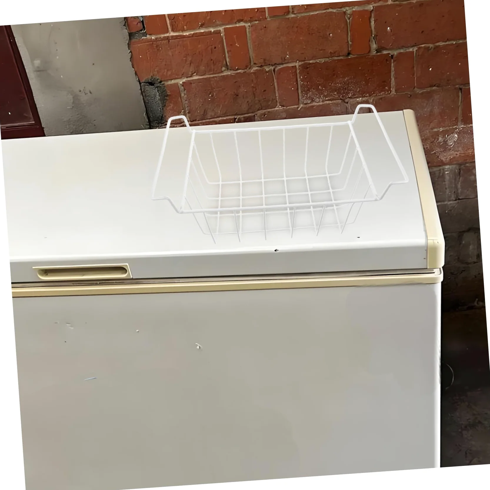 Cesta de alambre para congelador, estante de despensa apilable de metal para congelador y refrigerador