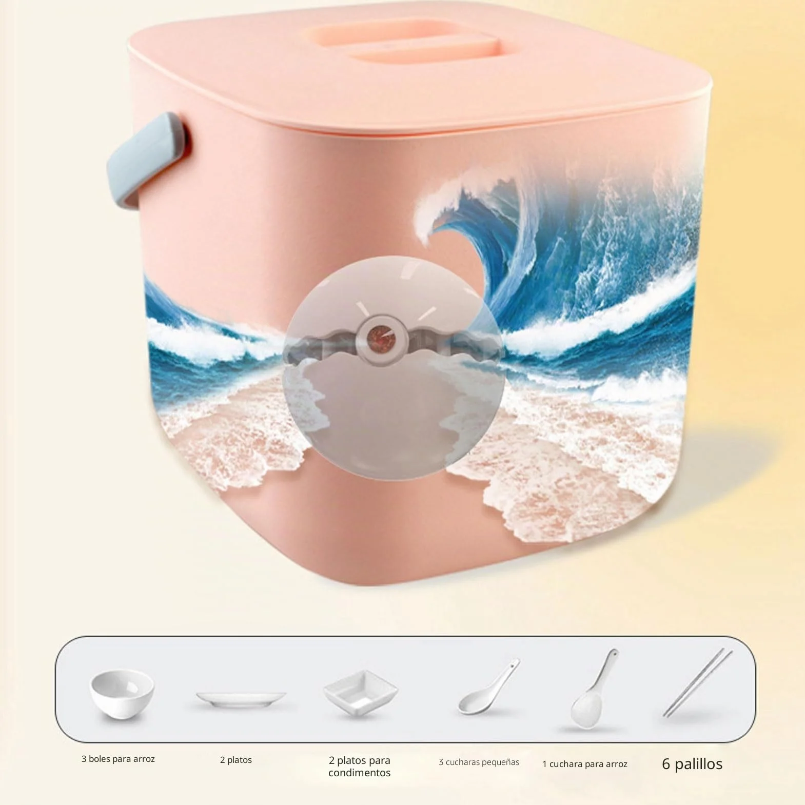 Mini Lavavajillas Portátil con Fregadero , Lavavajillas Eficiente para Cocina Casera con Modo Interactivo (Cubo Rosa)
