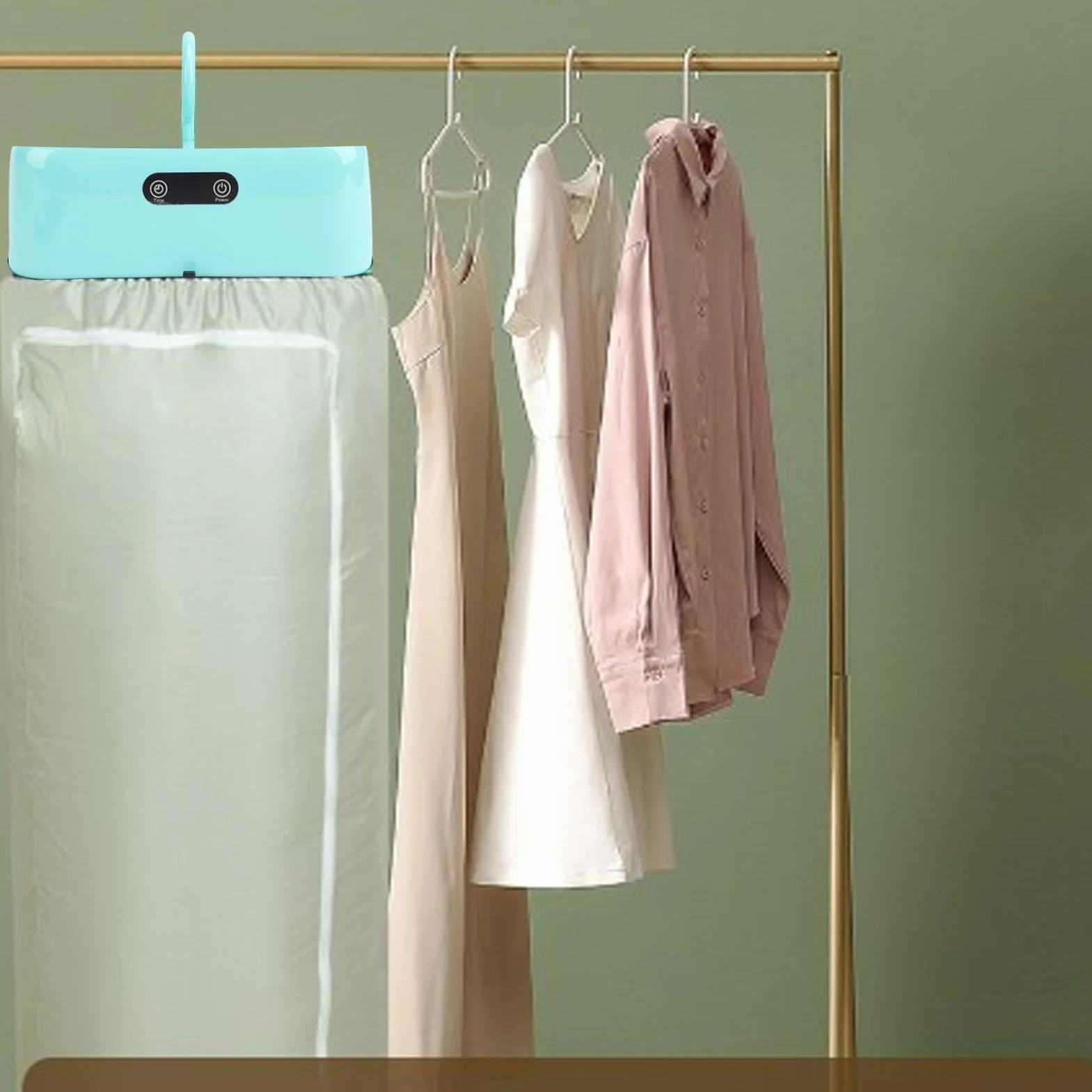 Mini Secadora de Ropa, Secadora de Ropa Portátil con Avanzado de Circulación de Aire Caliente, Secadora Eléctrica Compacta para Viajes, Ventilador de Aire (Enchufe europeo