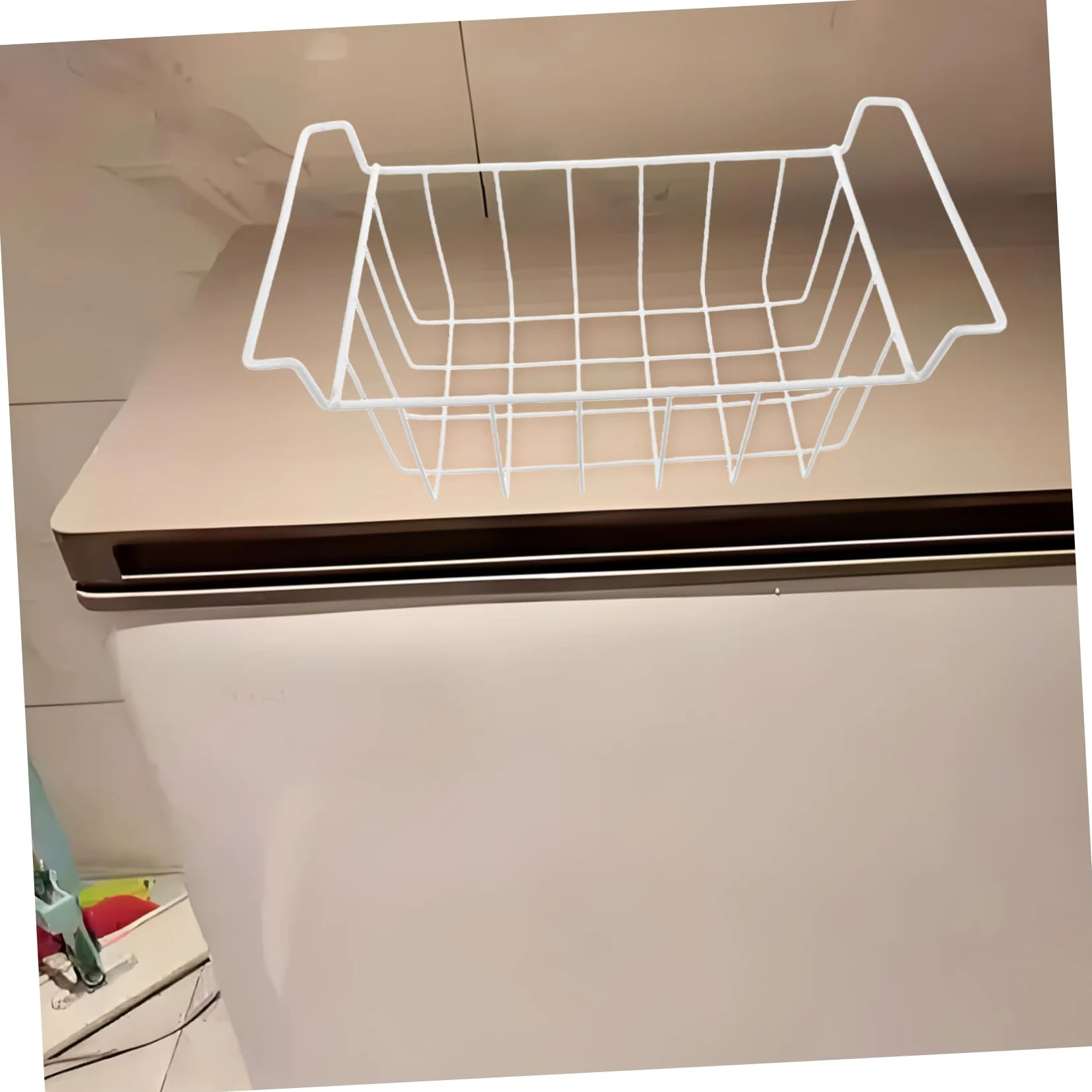 Cesta de alambre para congelador, estante de despensa apilable de metal para congelador y refrigerador