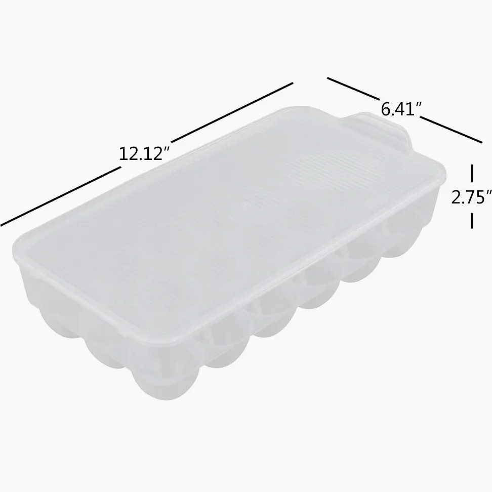 Organizador de huevos para frigorífico (4 unidades, plástico), transparente