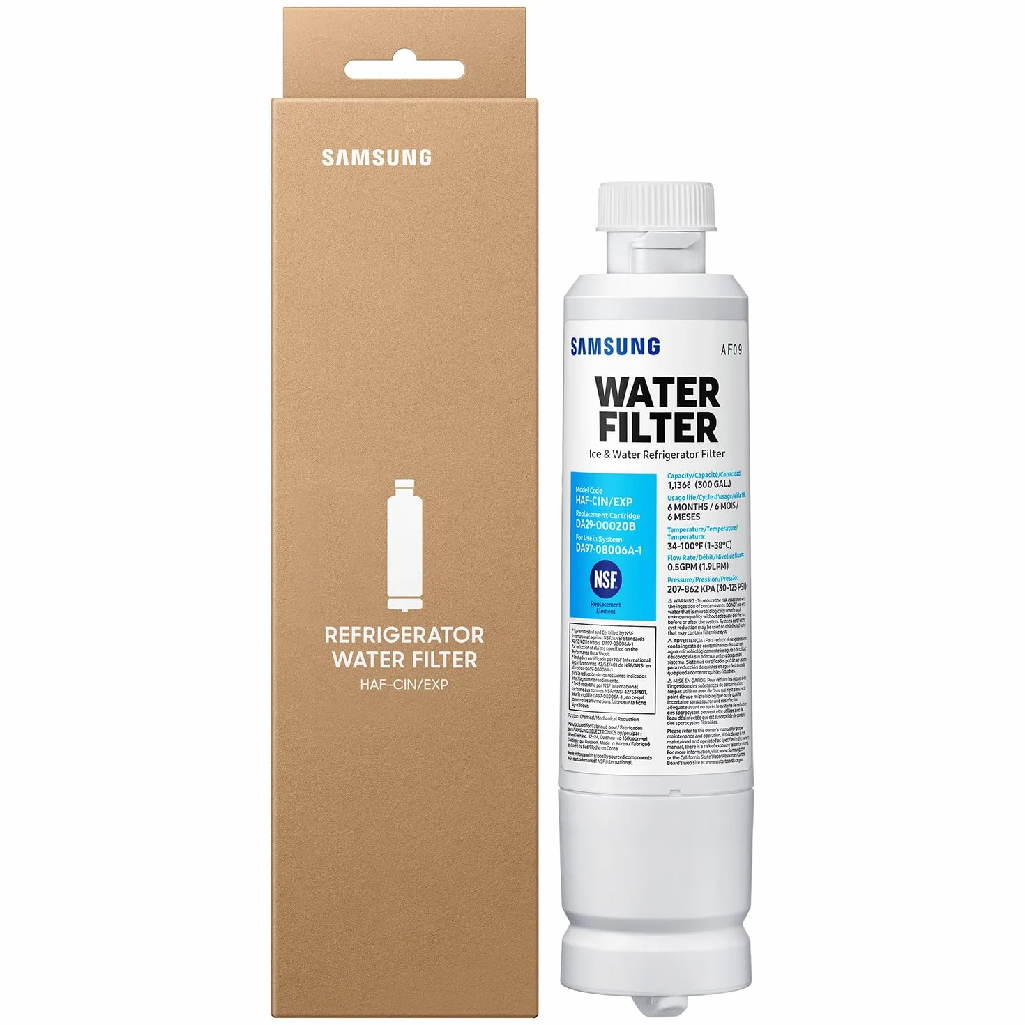 Samsung HAF-CIN/EXP De flujo directo Blanco - Filtro de agua