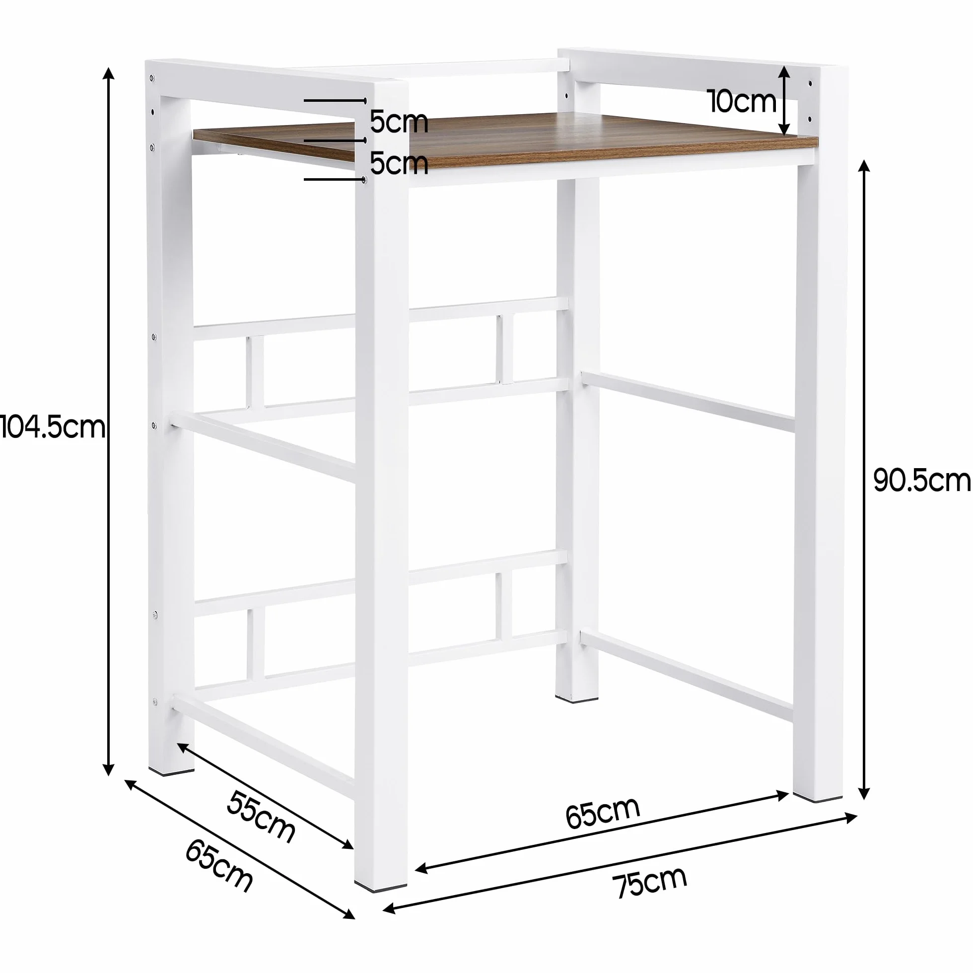 Estantería Lavadora, Soporte Secadora, Mueble para Lavadora y Secadora Ajustable en Altura de 3 Niveles, Capacidad de 300 kg para Baño, Cocina, Balcón, Lavandería, Blanco