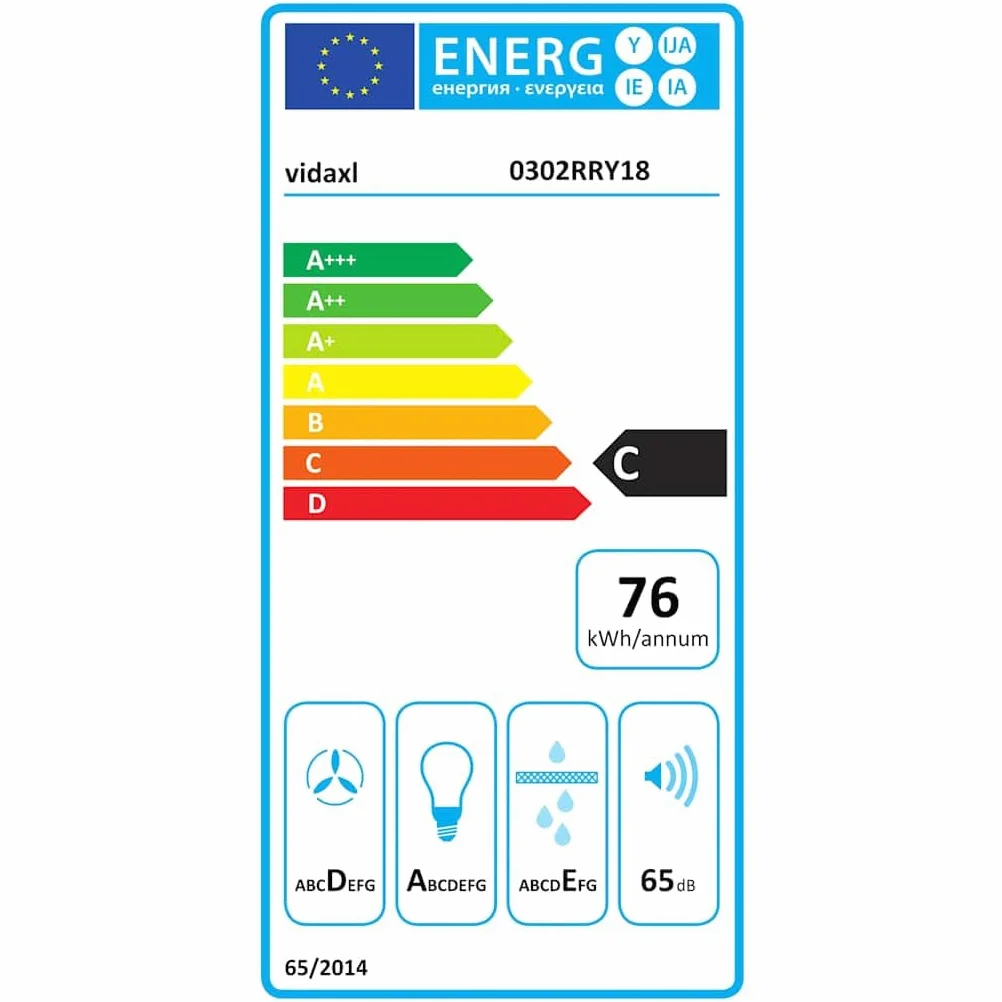 vidaXL Campana extractora colgante táctil LCD acero recubierto 55 cm
