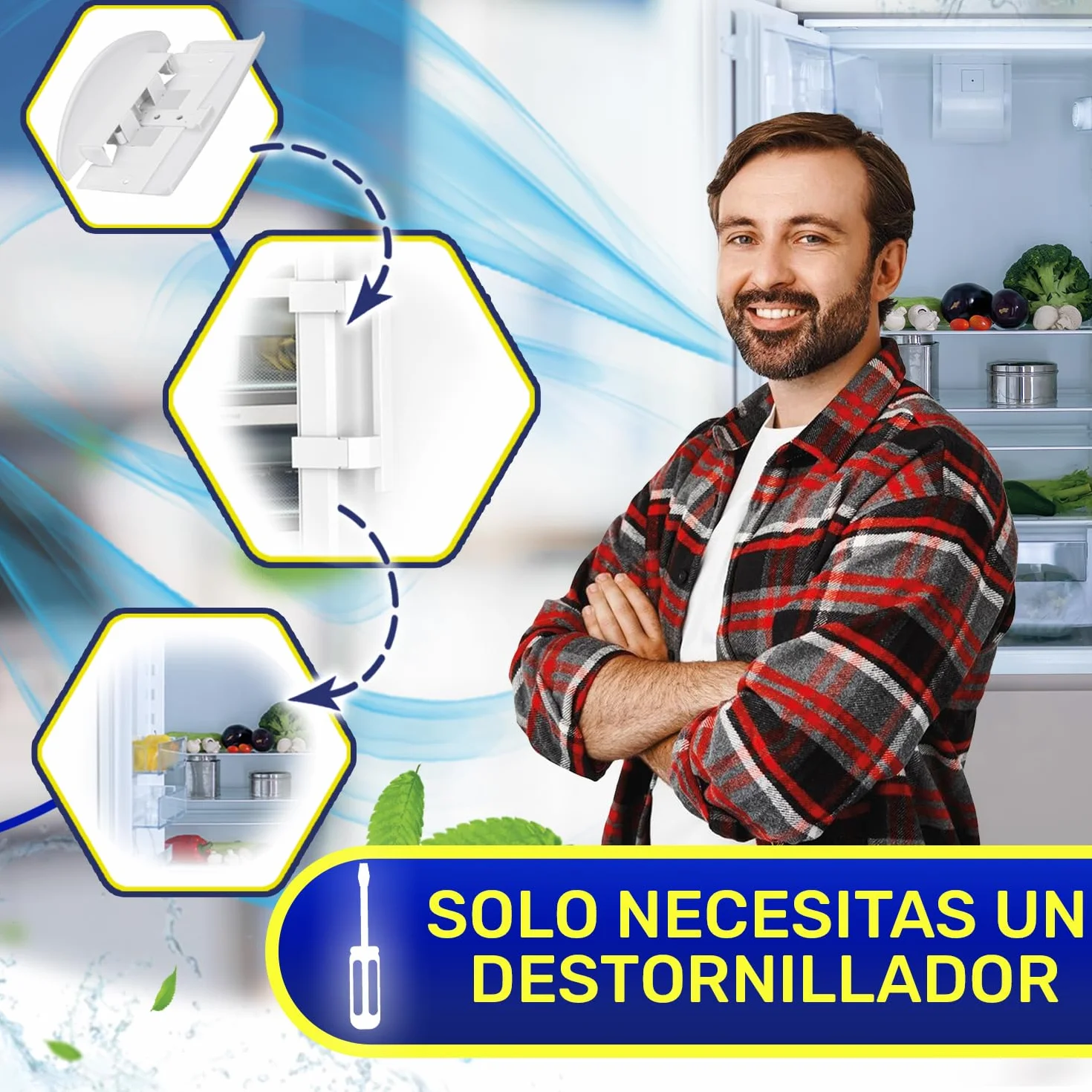 MONTERAL Tirador Frigorifico Combinado y Congelador Vertical 182 x 90 x 70 mm con Código Original 7042614 704261400 7422679 7422820 742282000 para Liebherr - Garantía de 10 Años