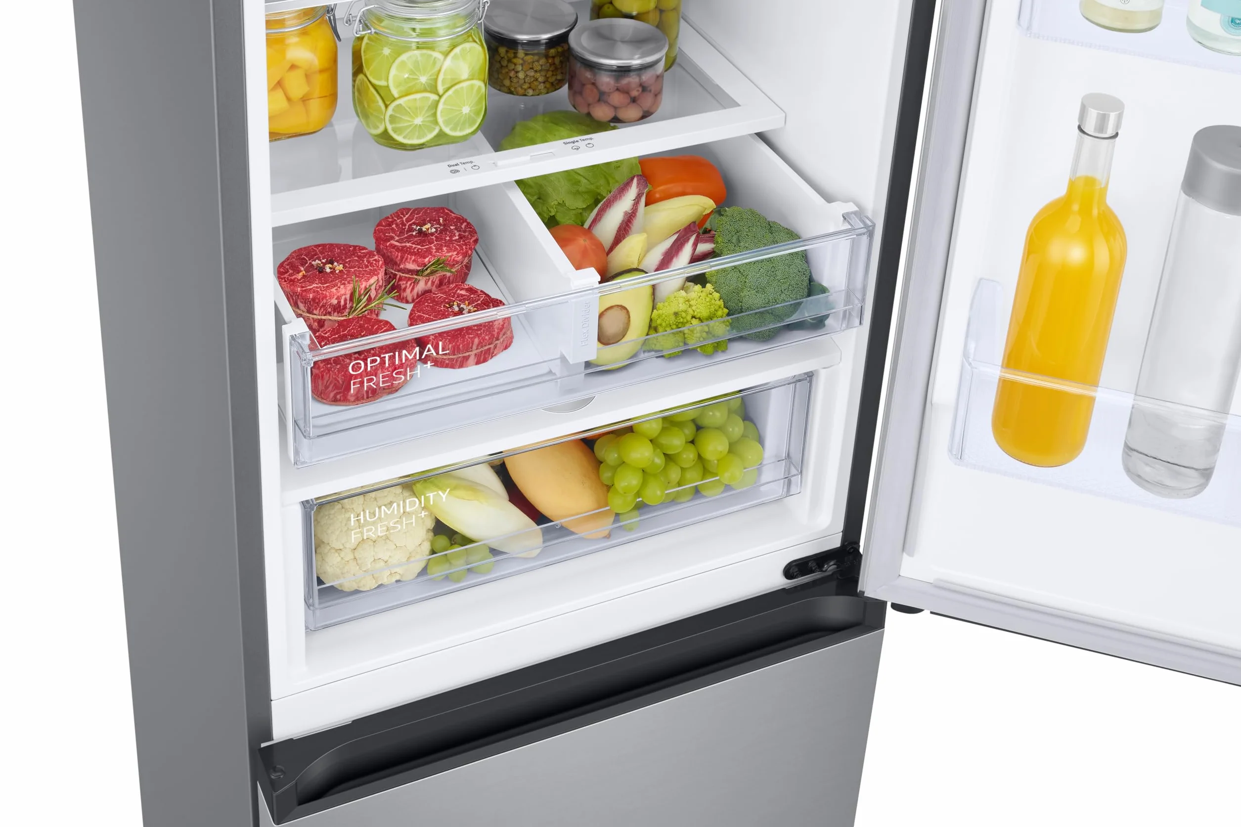Samsung Frigorífico Combi AI 203cm Balda Botellero 390L Clase D Plata RB38C675DSA/EF [Clase de eficiencia energética D]