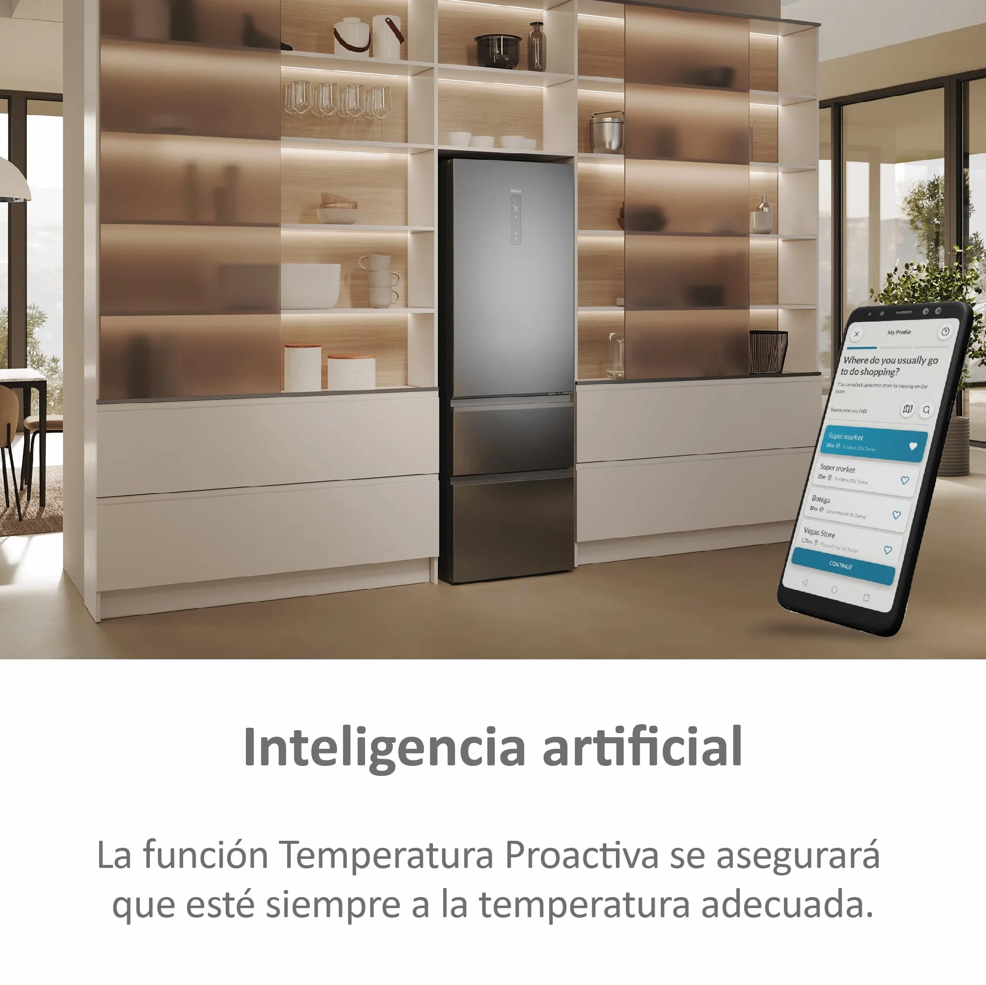 Haier Frigorífico Combi 3D 60 Series 5 HTW5618CNMG 360L TotalNoFrost Inox