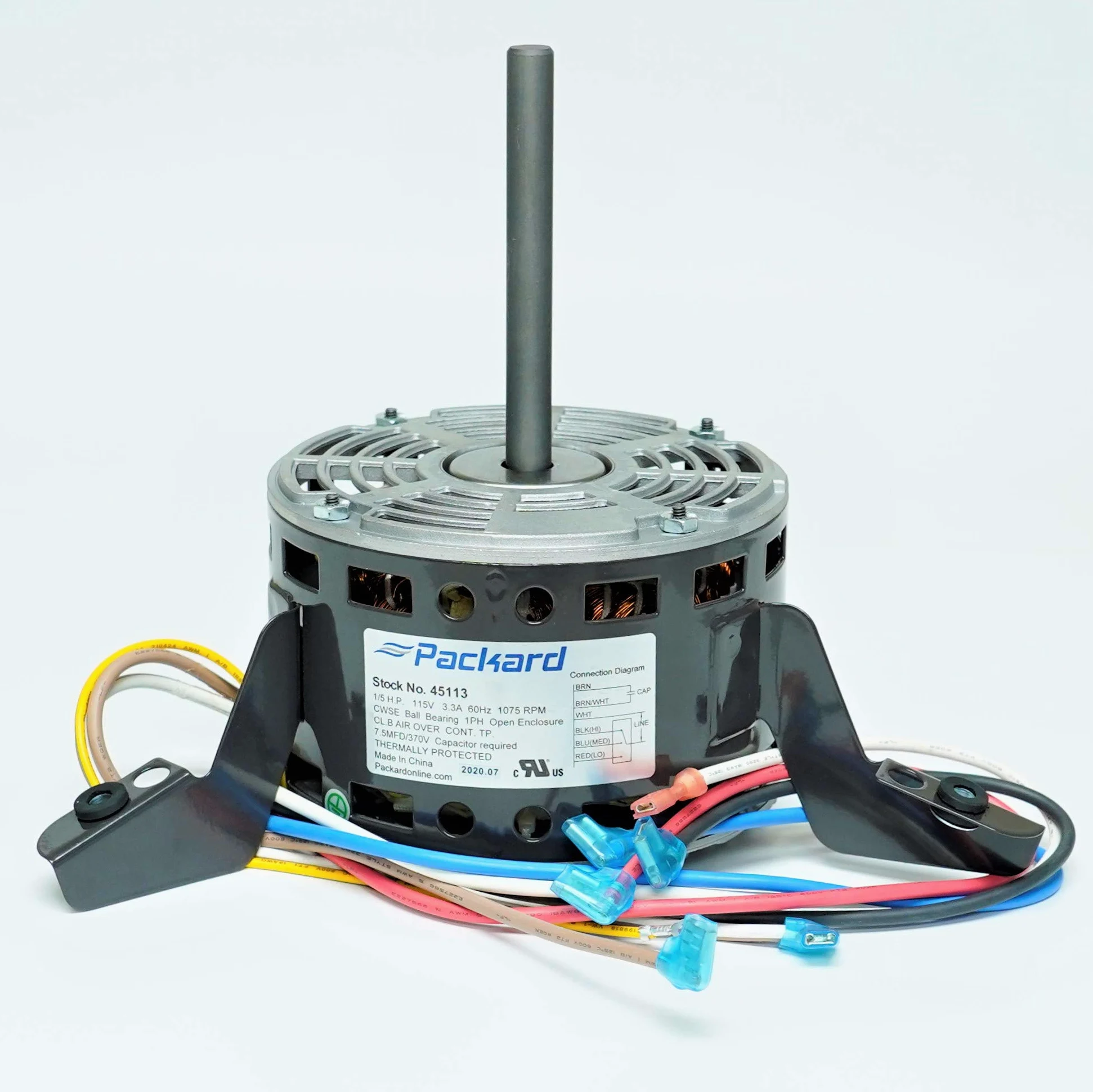 Packard 45113 - Motor de ventilador de horno de repuesto para Carrier HC37TQ113 montaje flexible de 3 velocidades