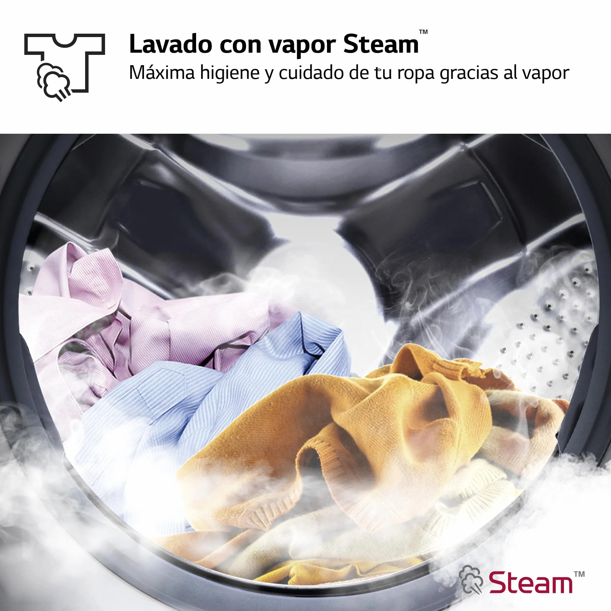 LG F4WR6013A0W - Lavadora Inteligente, 13kg, AI Direct Drive, 1400rpm, Carga Frontal, Clasificación A, TurboWash 360º, Vapor Steam, Serie 600, Blanco