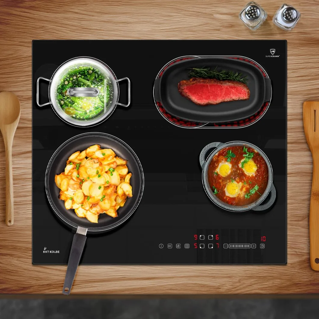 KKT KOLBE Juego de cocina | 60cm Horno electrico empotrable BO8805SS | 59cm Placa vitrocermica CH5901RL | Parrilla | Aire caliente | Temporizador automático | SET8805CH59RL