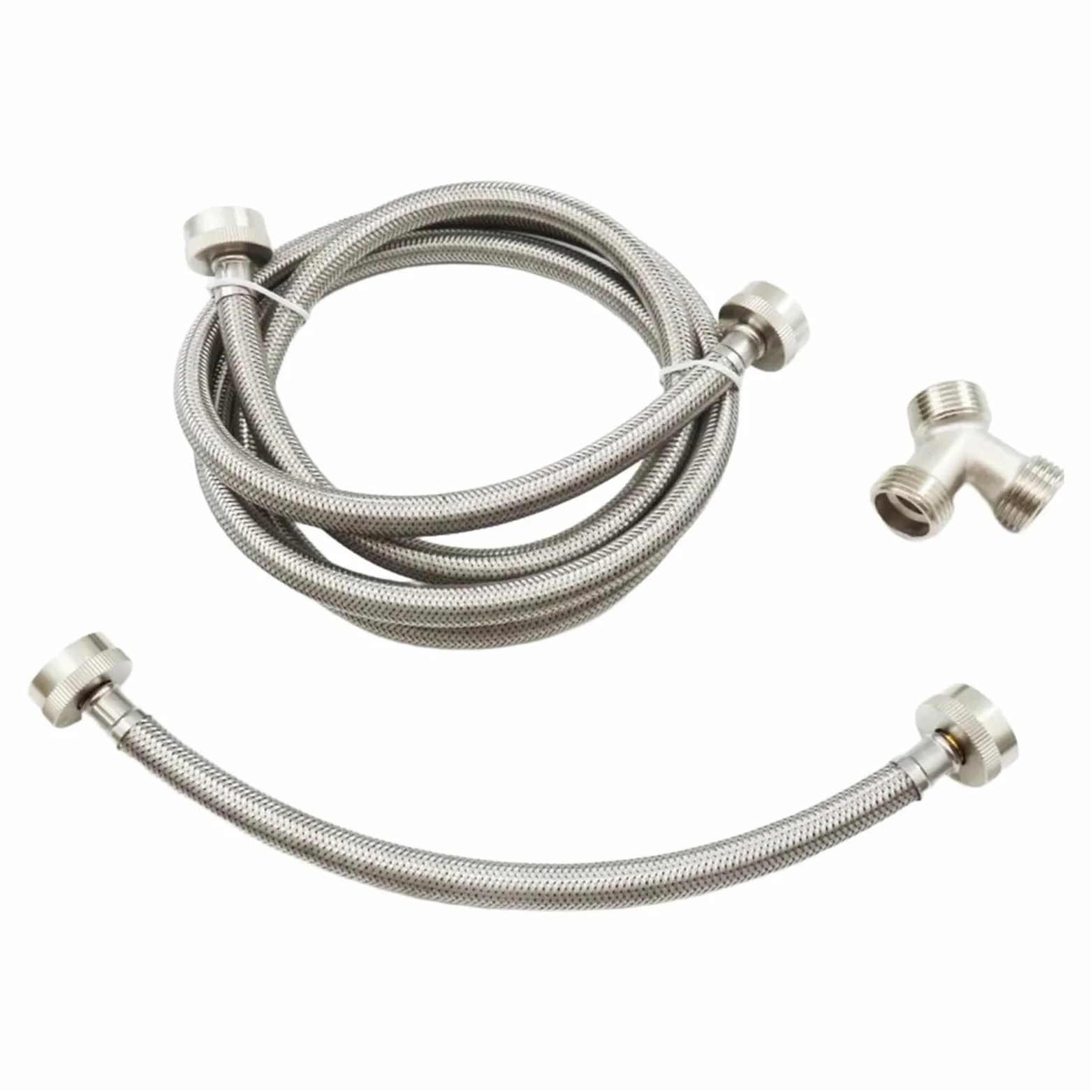 Manguera De Extensión De Interfaz De 34 Pulgadas For Tubo Calentador De Agua De Lavadora | Juego de tubos de entrada flexibles de acero inoxidable