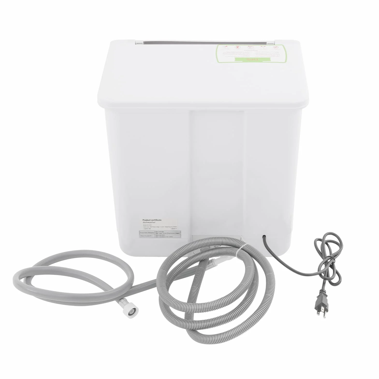 Lavavajillas, mini lavavajillas de mesa con 4 modos de lavado y depósito de agua de 6 L, 19 mins (purga de fruta)/ 29 mins (rápido)/39 mins (estándar)/49 mins (fuerte), control táctil para