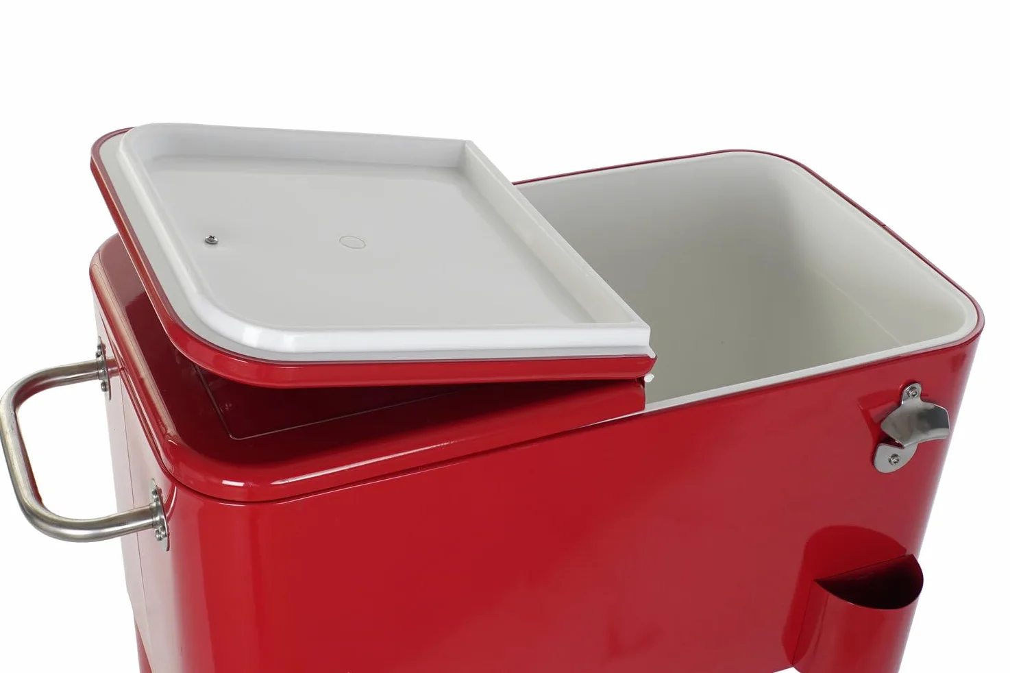 Nevera Acero PP 74x43x80 56 litros Rojo | Alexandra House Living Nevera Acero Pp 74x43x80 56 Litros Rojo