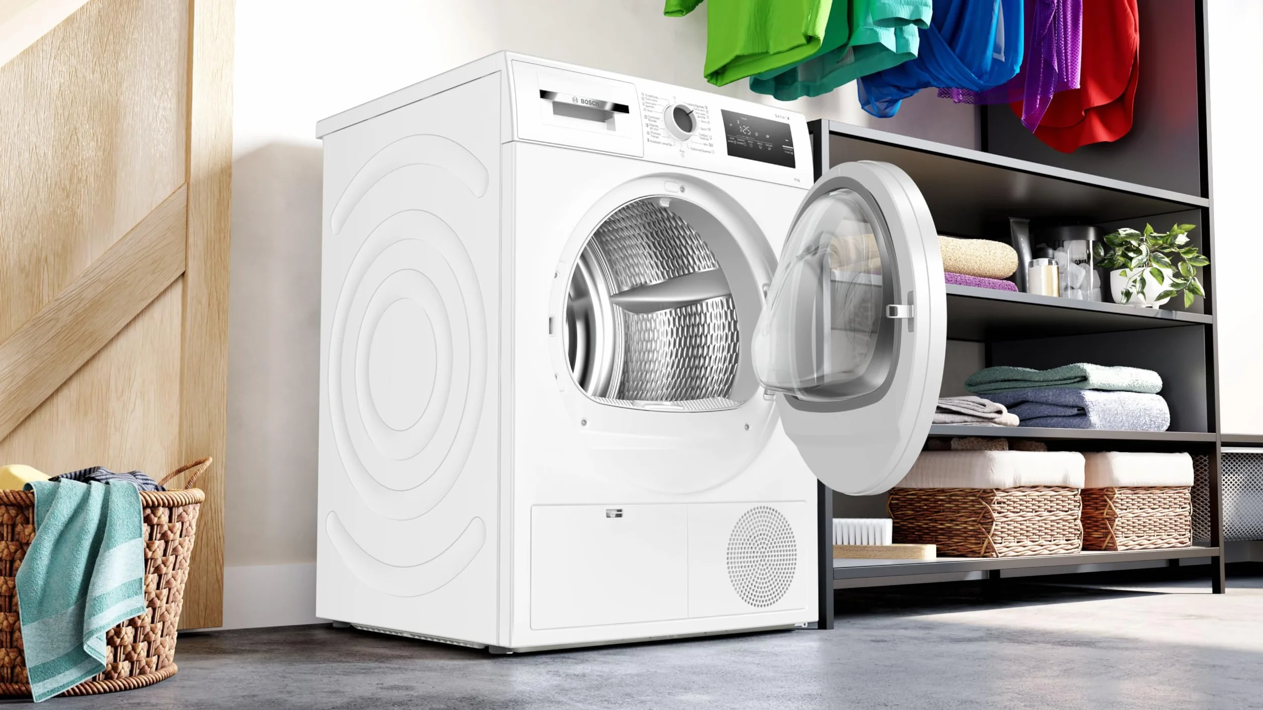 Bosch Serie 4 Secadora con Bomba de Calor 60 cm 8 kg AutoDry Blanco WTR85V92ES