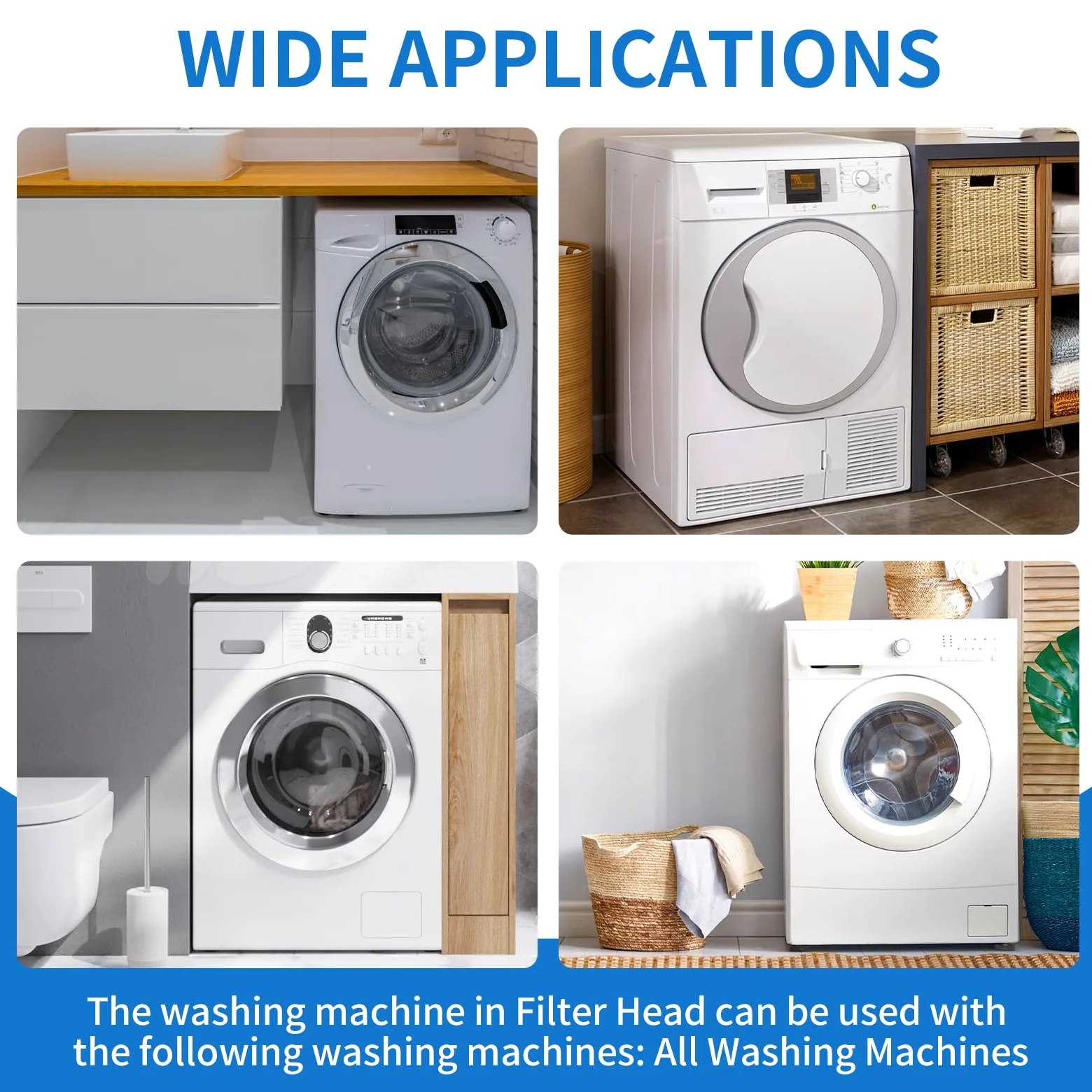 Cabezal de filtro 85470, con filtro de agua en línea, entrada de agua, filtros de metal para lavadora hechos de aleación de aluminio, para la mayoría de conexiones estándar de lavadoras