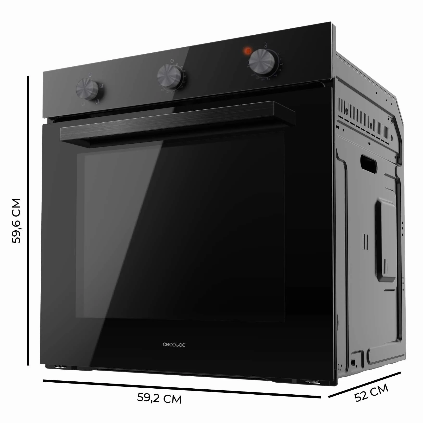 Cecotec Horno Integrable Convencional Bolero Hexa C136000 2800W 77L Steam Assist Triple Glass