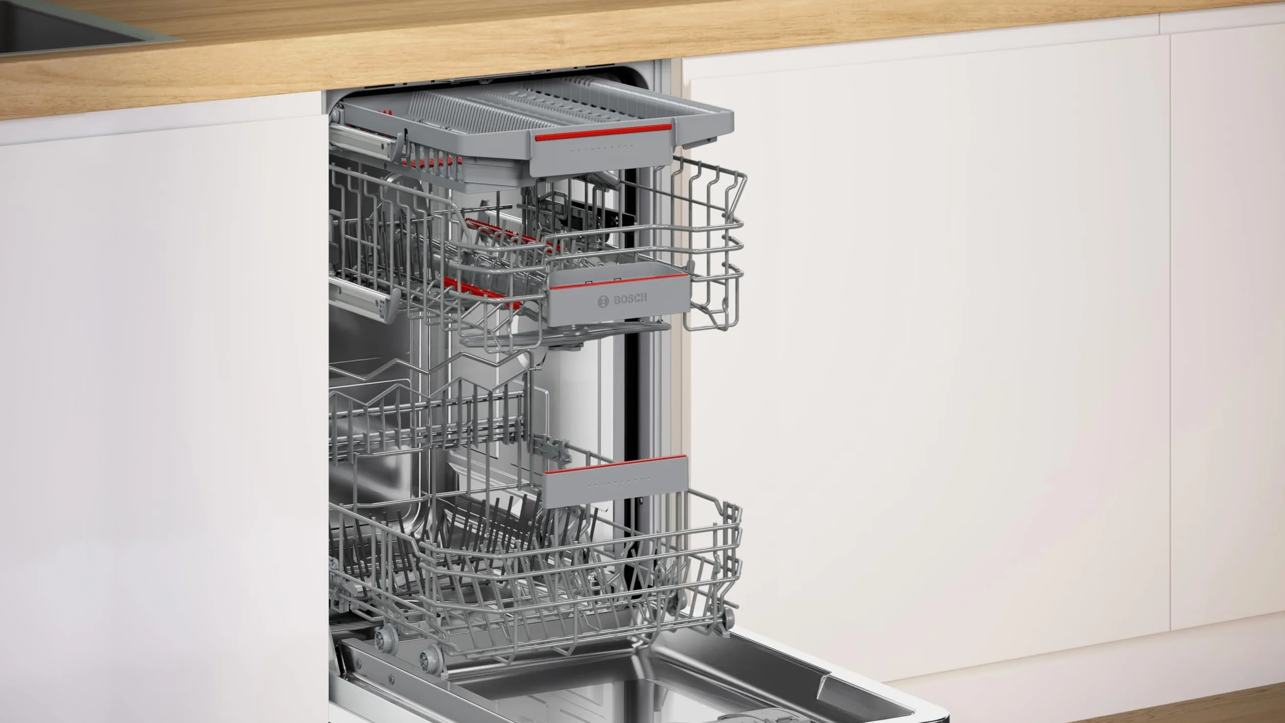 Bosch Lavavajillas Totalmente Integrable 45 cm Serie 4 Home Connect Motor EcoSilence Blanco SPV4EMX25E