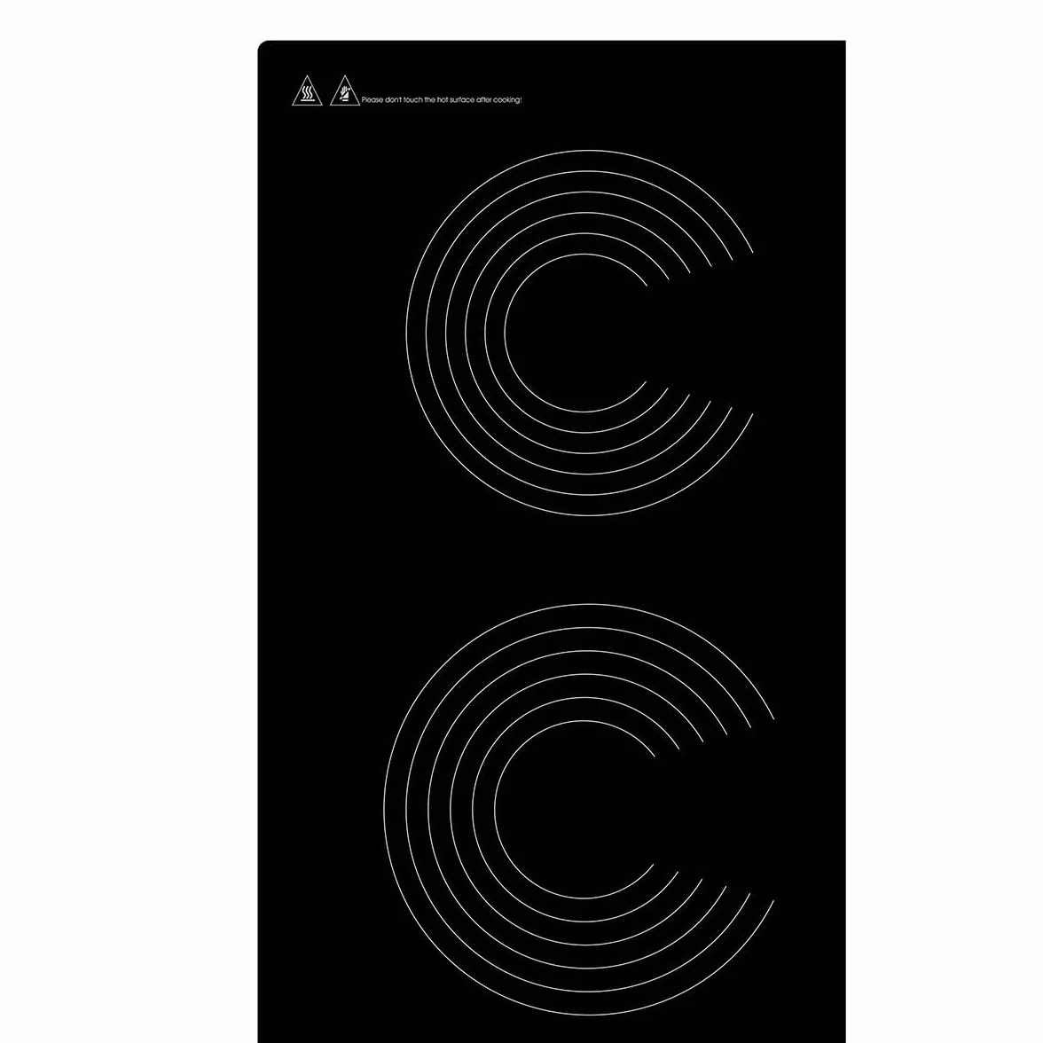 SIXHOME Placa de inducción 60 cm 7200 W 3 zonas Booster control táctil negro SXHPI60N1