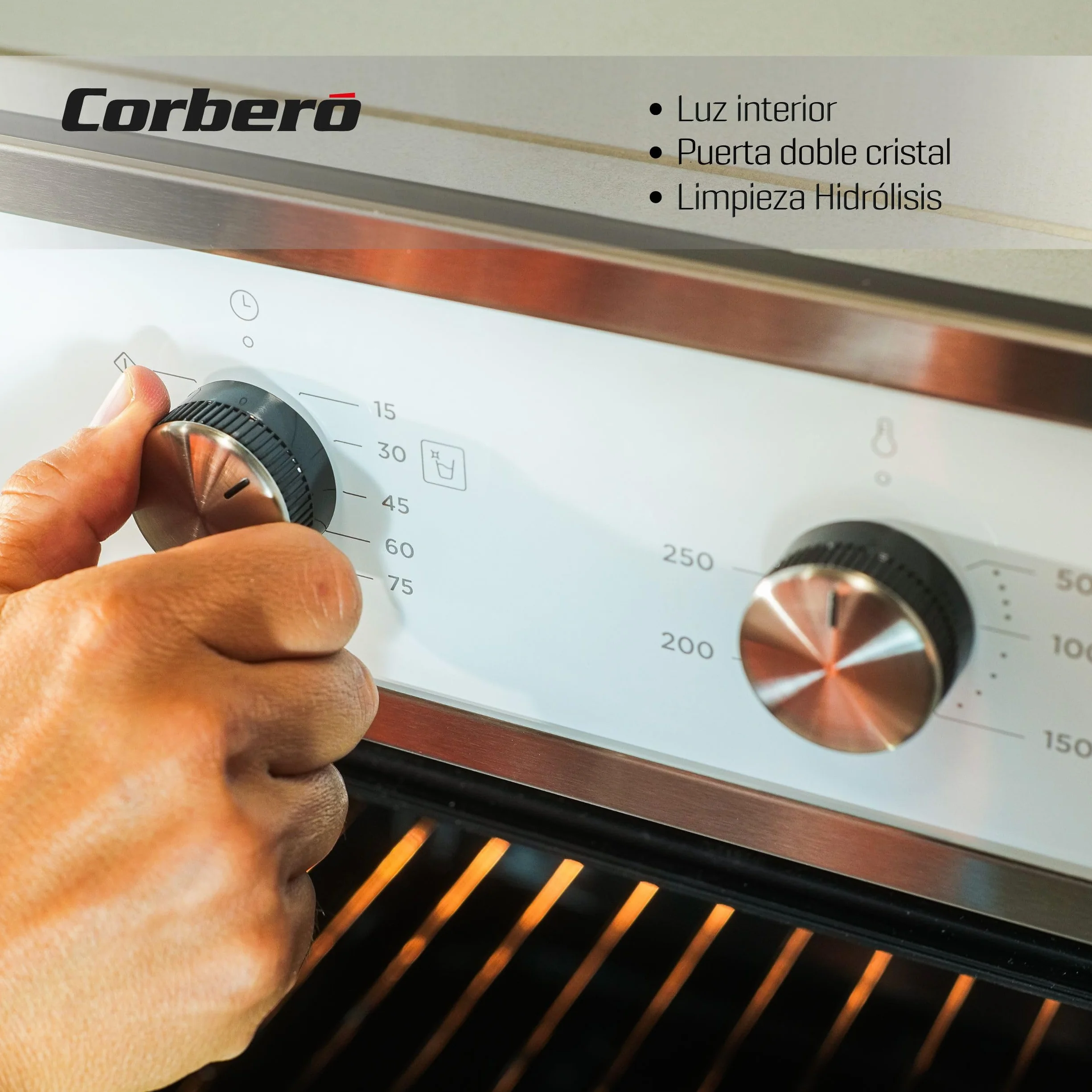 Corbero Horno Multifunción Hidrolítico 65L CCHM703W 3000W Blanco