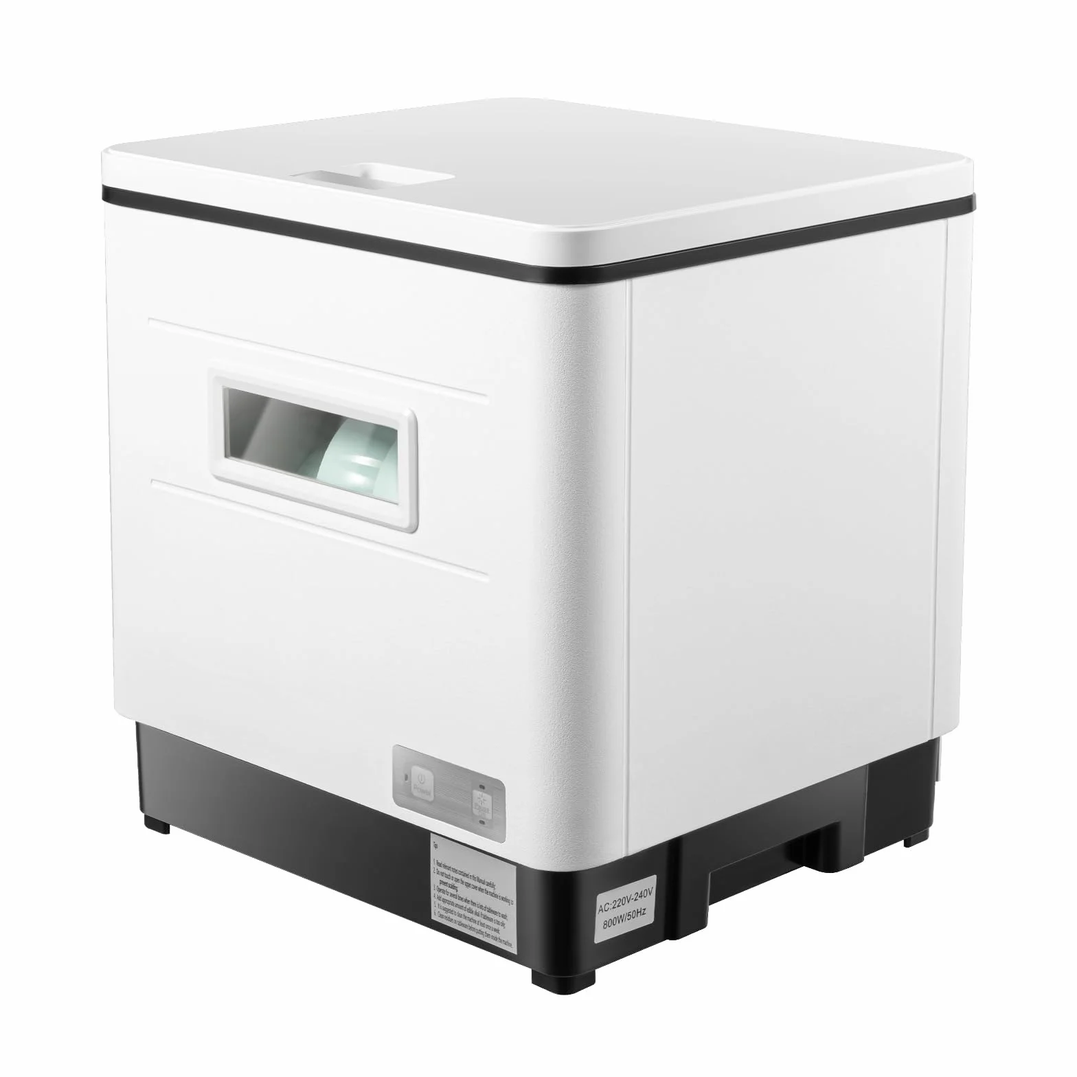 Mini lavavajillas de mesa blanco, 6 juegos de vajilla de capacidad, 55 dB silencioso, compacto con programa rápido y modo ECO, sin montaje, ideal para cocina/autocaravana