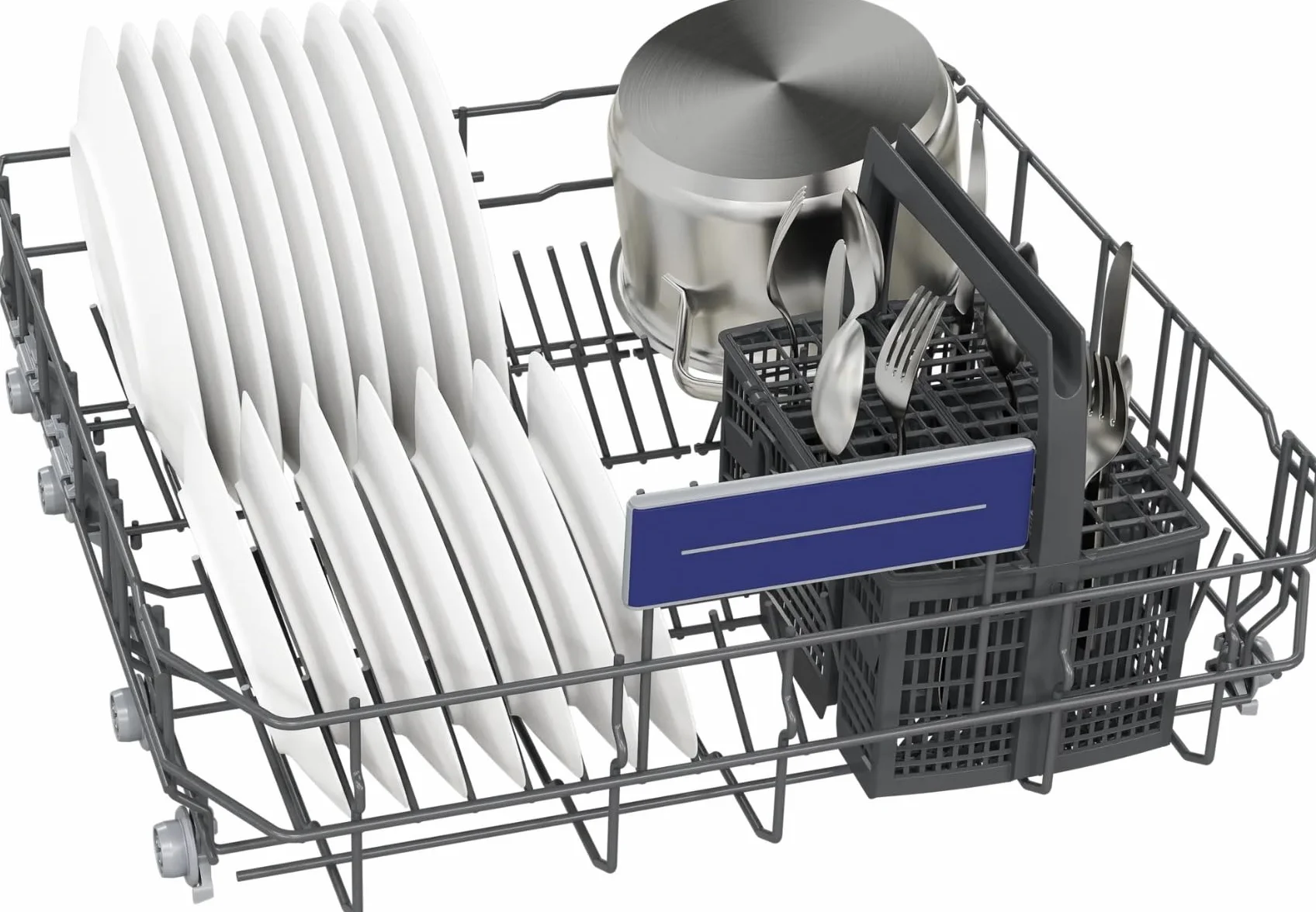 Siemens SN53HS10TE iQ300 - Lavavajillas inteligente parcialmente integrado, 60 cm de ancho, cesta para cubiertos, acero inoxidable, silenciosa con iQdrive, aquaStop, cesta superior regulable en altura
