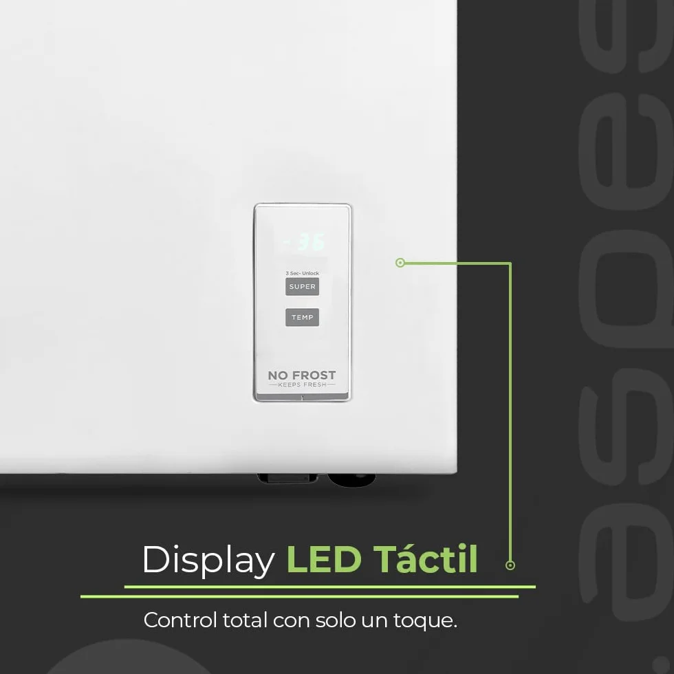 Aspes Congelador Horizontal Horeca Blanco ACHH2500ENFDC. Capacidad 233 Litros, Dual Cooling, 1 Cesta, Bajo Nivel Sonoro, Eficiencia Energética Clase E