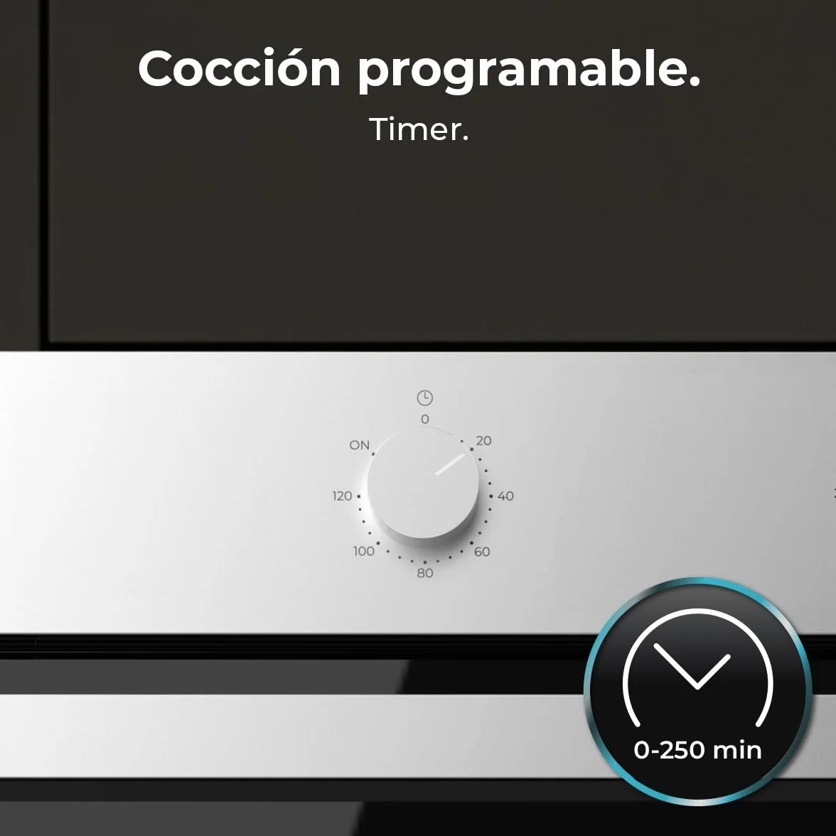 Cecotec Horno Integrable Multifunción 70L Bolero Hexa M236000 Inox Time. 2800W, 6 Funciones, Temporizador, Steam Base XXL, Steam Assist, Steam EasyClean, Cooling Fan, Modo Defrost, Eco, Convección