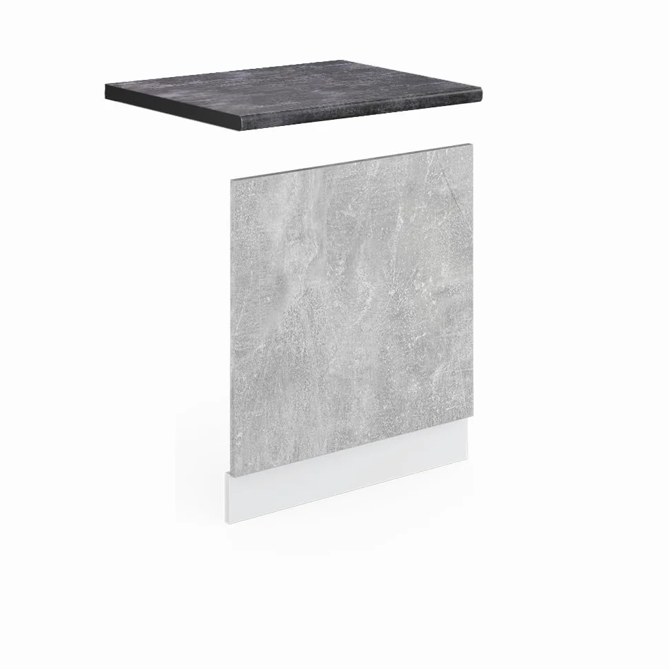 Vicco Panel Frontal R-Line, Hormigón, 60 cm | ET Antracita, para combinación libre dentro de sistemas de cocina modulares