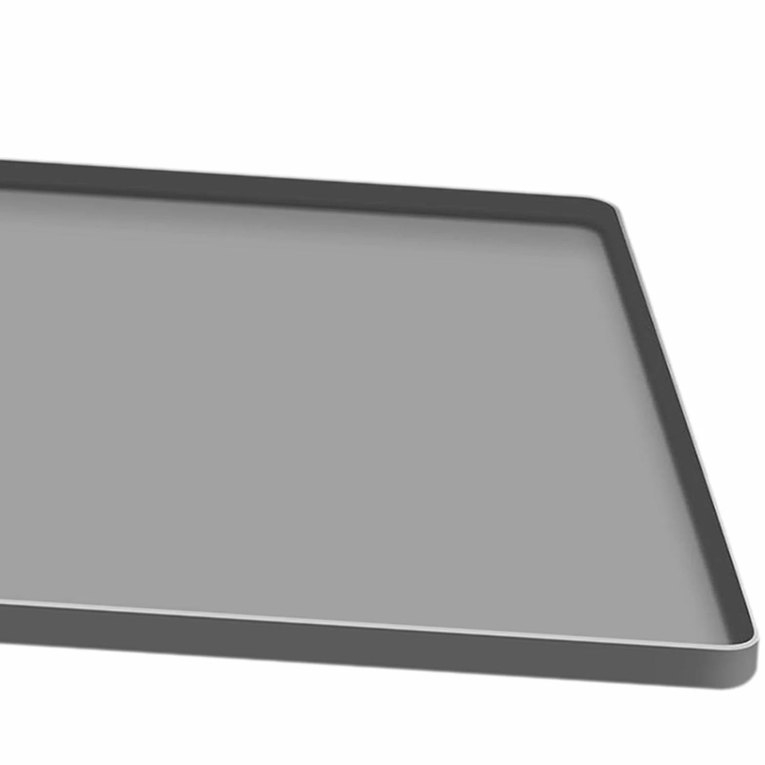 Bandeja de goteo de silicona, alfombrilla de silicona para el suelo del frigorífico, Mini bandeja de goteo multiusos reutilizable para dormitorio, gris, 65x60cm
