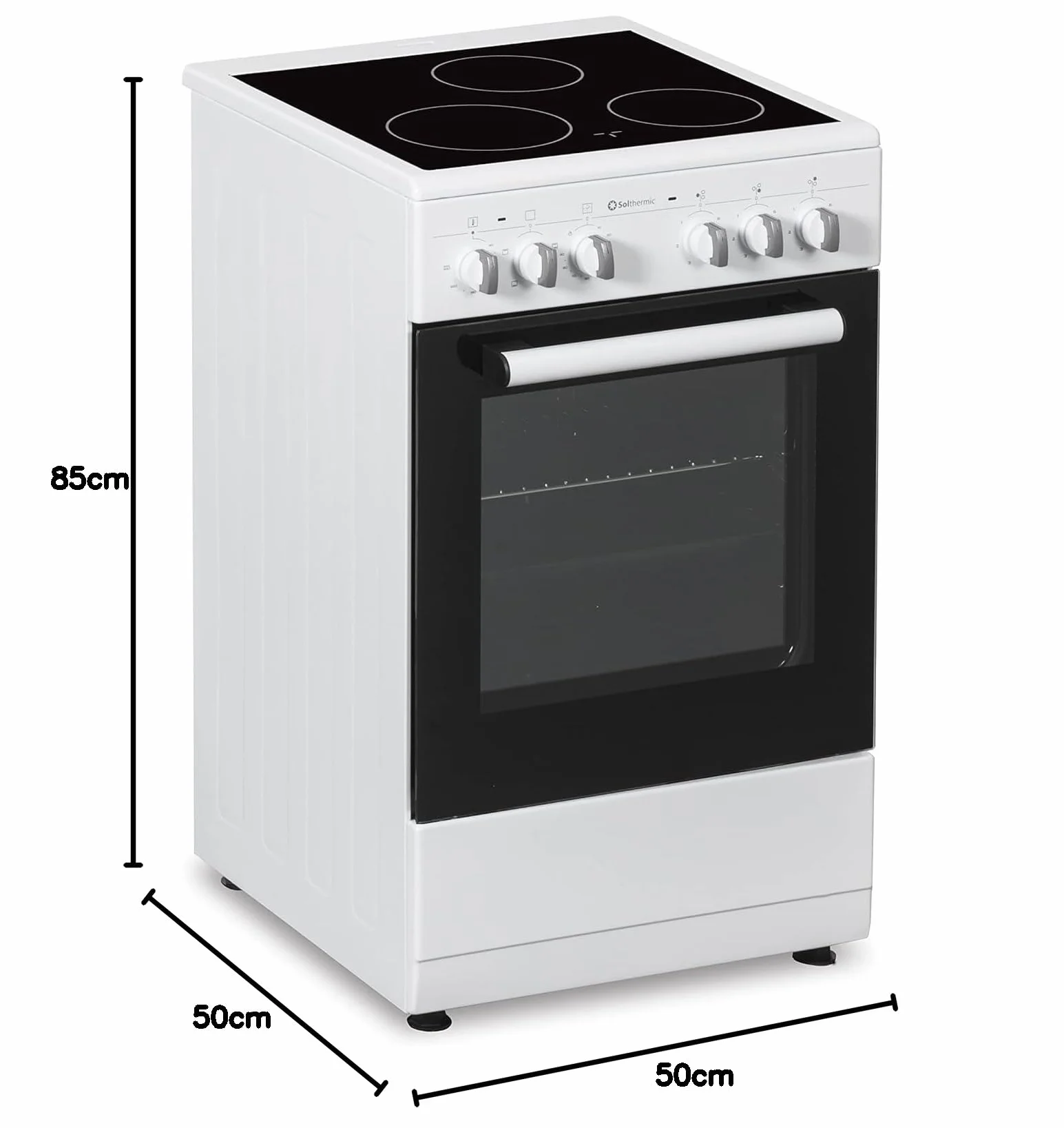 SOLTHERMIC COMBO PACK COCINA VTC BLANCA 50X50 + CAMPANA H60P INOX / 50 CM/GRAN CAPACIDAD EXTRACCION/ALTA GAMA
