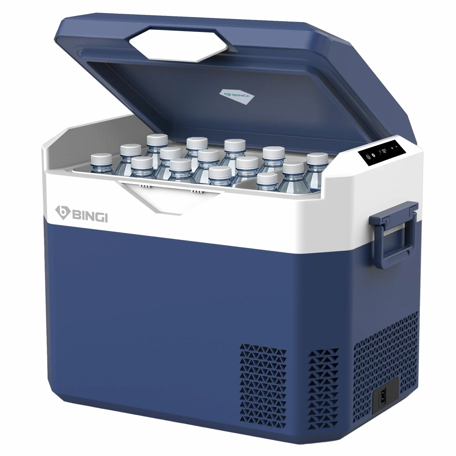 BINGI Nevera Portátil Eléctrica 30L,Nevera y Congelador Compresor Portátil,Refrigerador de Coche 12V/24V,mini frigorífico CA 220v Para Hogar,Conducción,Camping,Viajes,Barco,-18ºC a 15ºC
