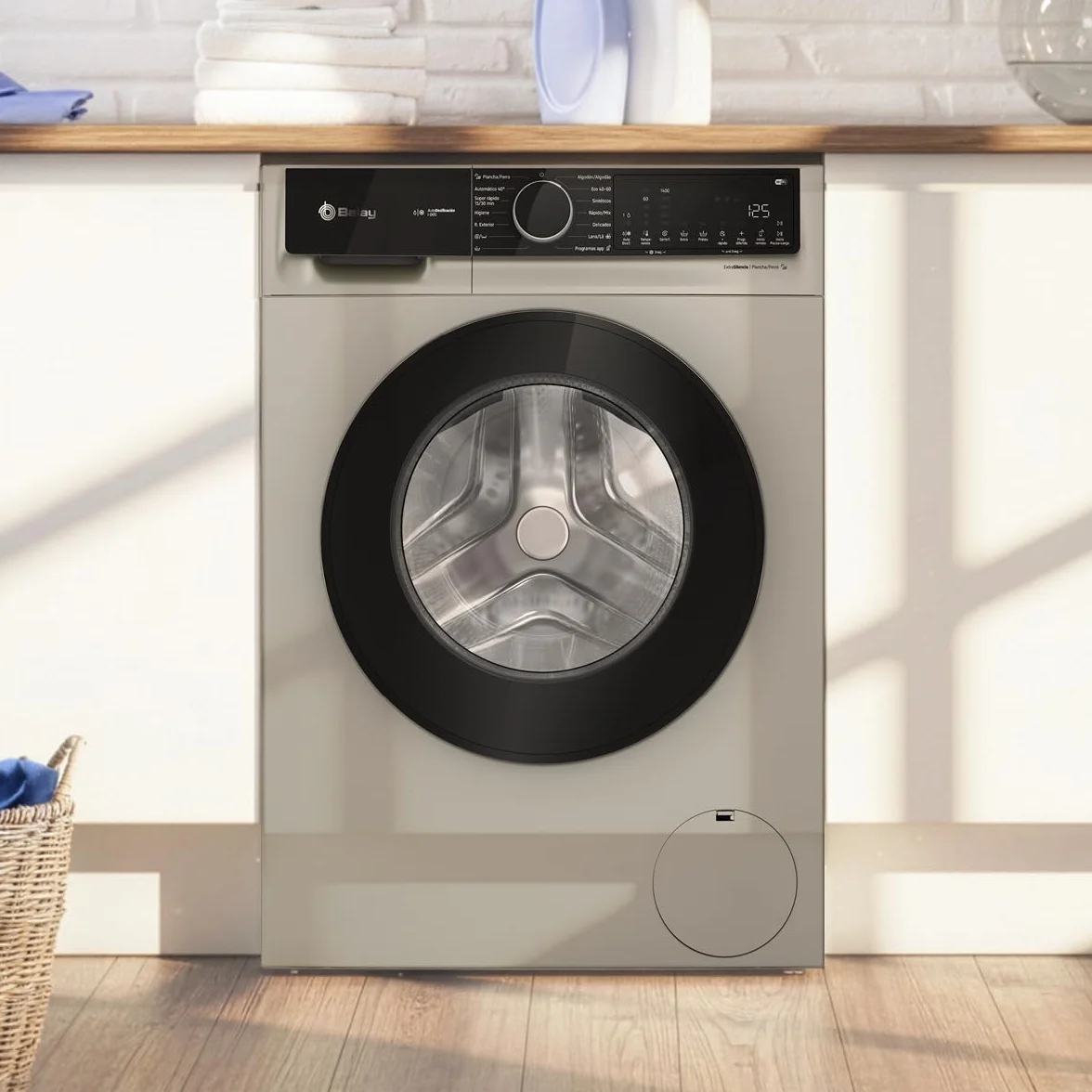 Balay - Lavadora, Libre Instalación, 10 kg, AutoDosificación, Programas Super Rápido y Rápido/mix, Programa plancha, Silenciosa, Home Connect, acero mate antihuellas, 3TS3104XH