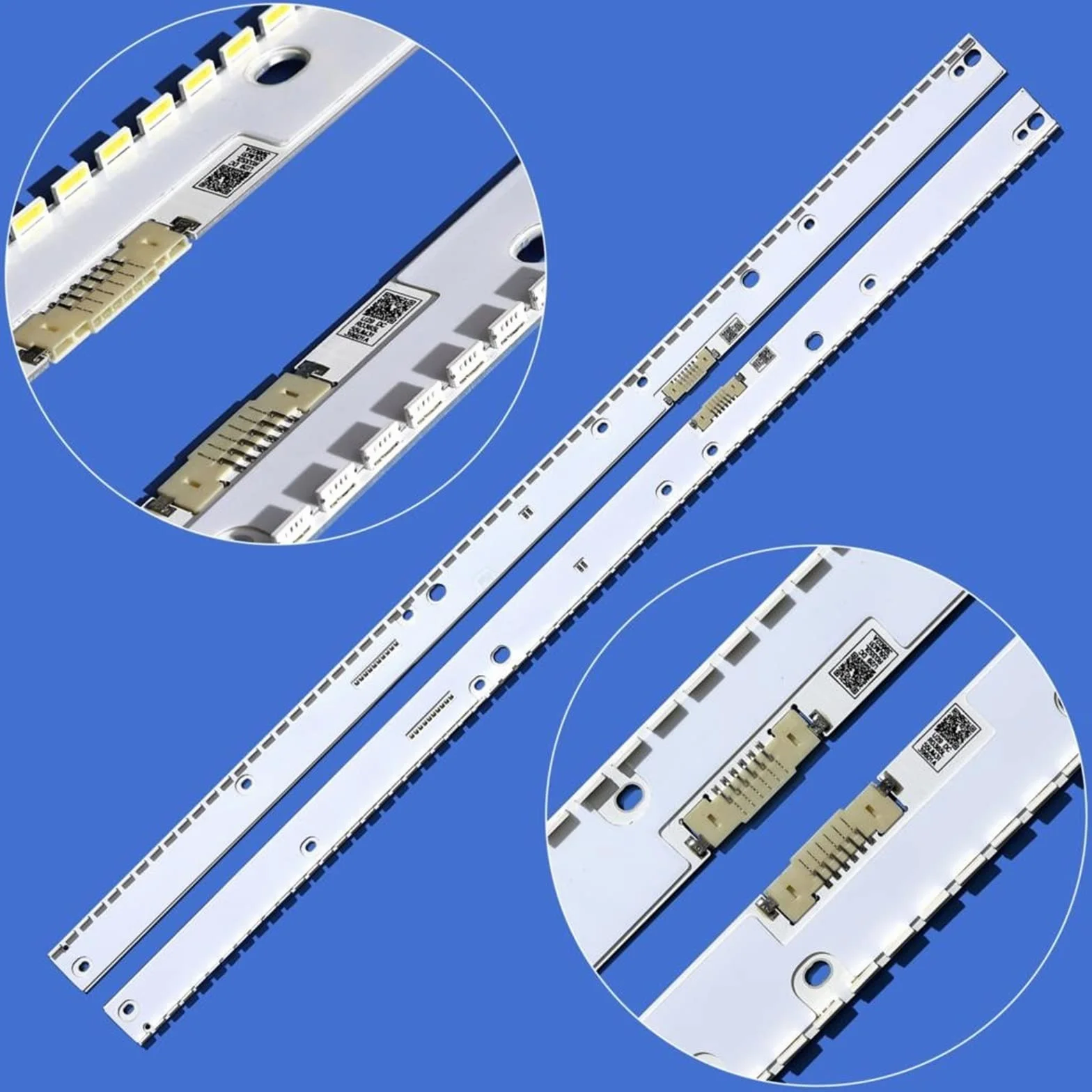 2 uds Tira LED Compatible for Sam Sung UE55KU6670 UN55MU7000 UE55MU6400 UE55KU6500 BN96-39595A 39596A BN96-39601A 39602A