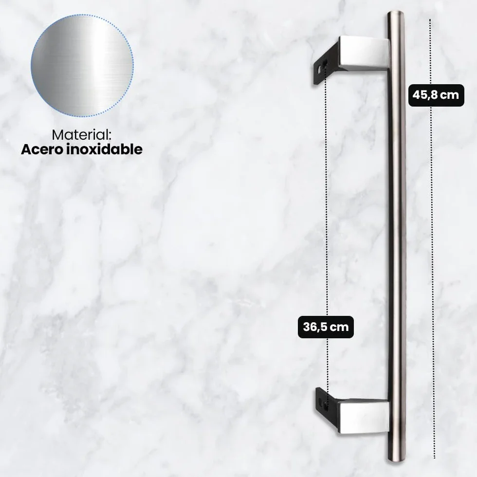 ANAKEL HOME Repuesto Tirador Frigorífico 743843200 Compatible con Frigorífico Liebher, Tirador de Puerta Frigorífico | Acero Inoxidable, 45,8 cm