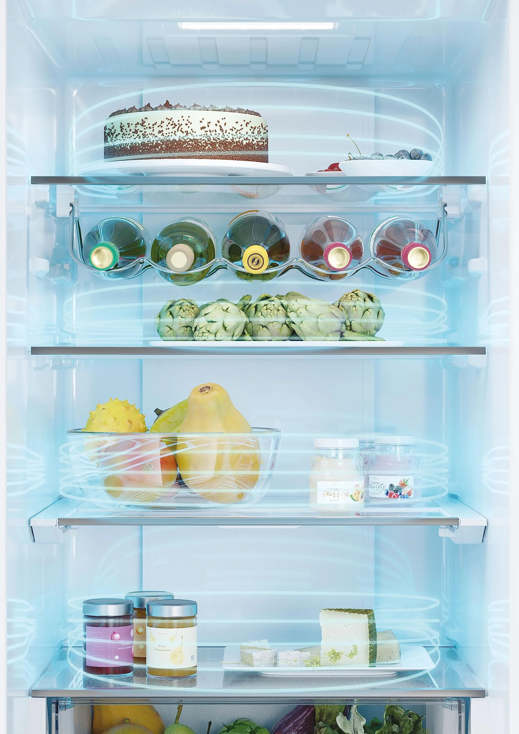 Haier 2D 60 Series 5 Pro HDPW5620ANPD Frigorífico Combi, 409L, WIFI, Motor Inverter, My Zone, Cajón Humidity Zone, Total No Frost, Ancho 59,5cm, Botellero Plegable, Luz LED, Inox oscuro