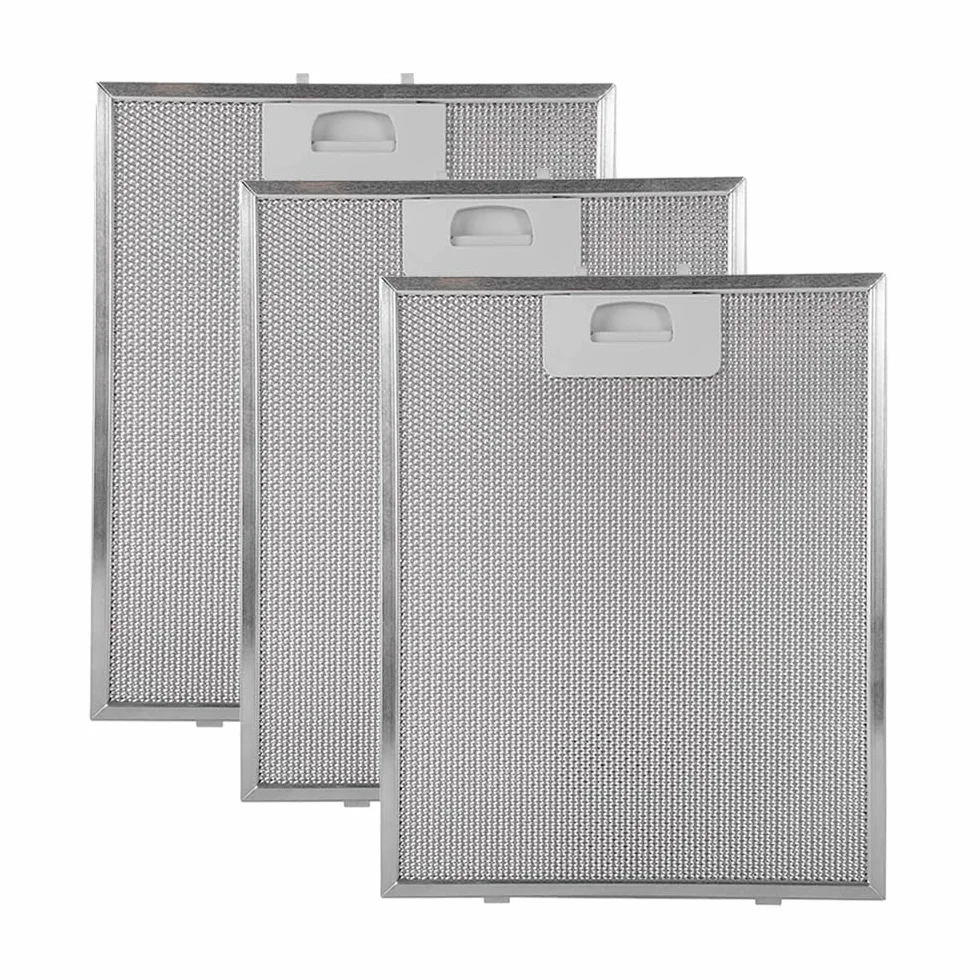 Pack 3 Filtros para Campana Extractora de Cocina | 02800905 | Compatible con Cata, Apelson y Nodor | de Aluminio Resistente | 320x260mm | Color Plata (3 unidades)
