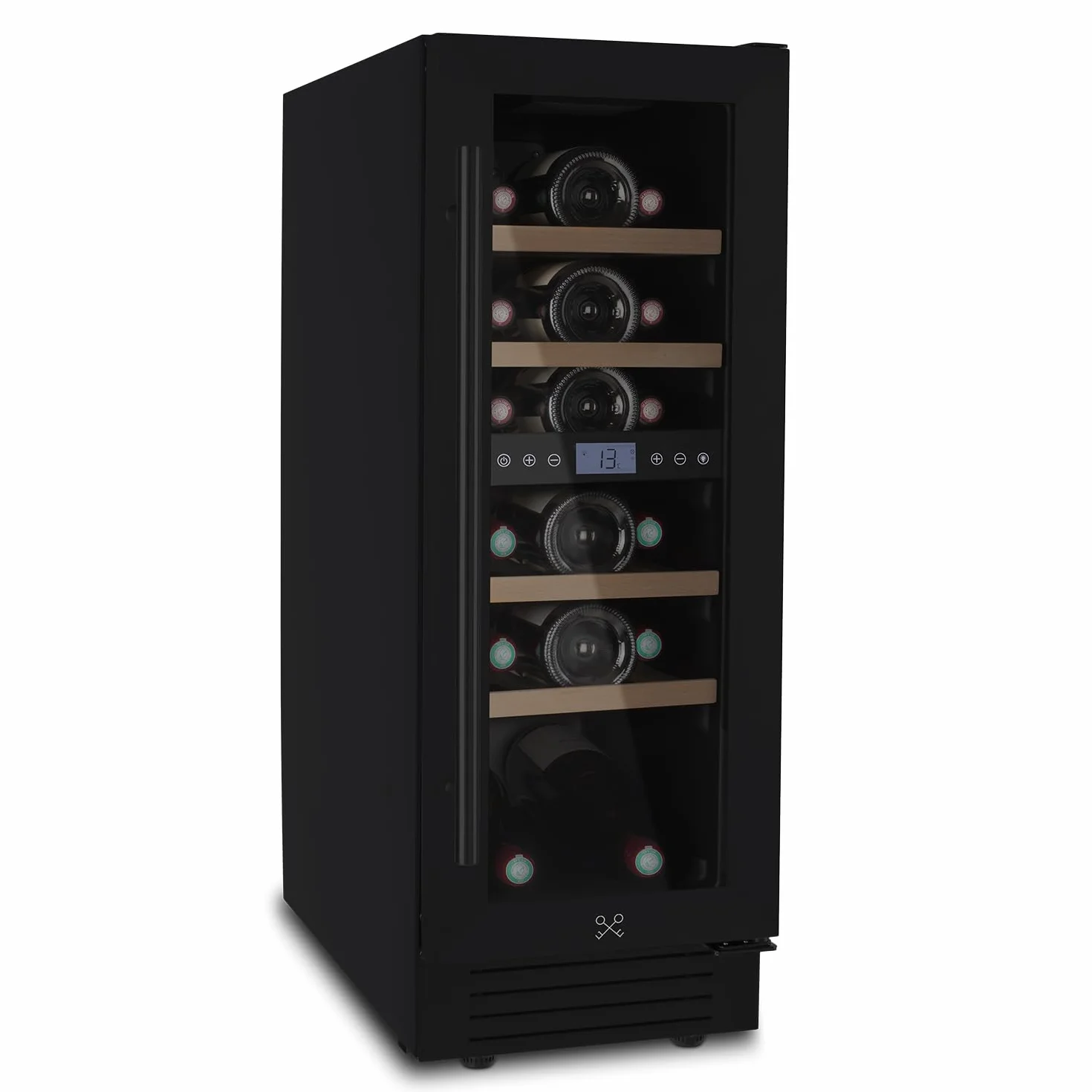 LES PETITS CHAMPS Vinoteca encastrable 17 botellas CAVCEDB17, 53L, Negro