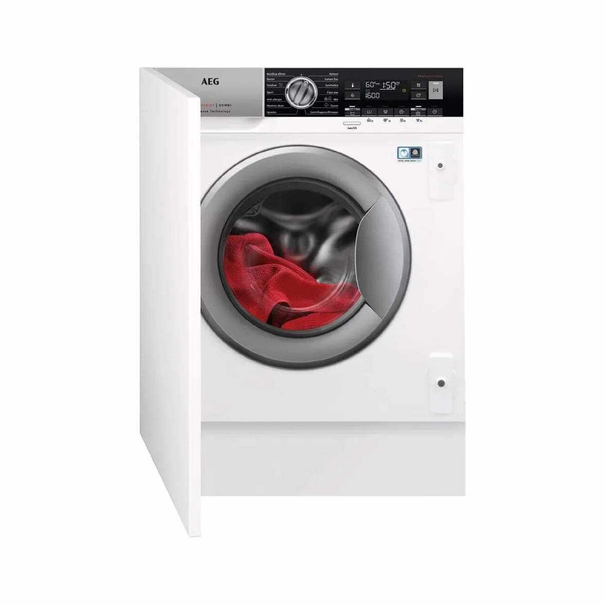 AEG L7WEC842BI Lavasecadora Integrable Carga Frontal 8 Kg 4 Kg 1600 rpm Serie 7000 Motor Inverter NonStop Panel LCD Blanco Clase E
