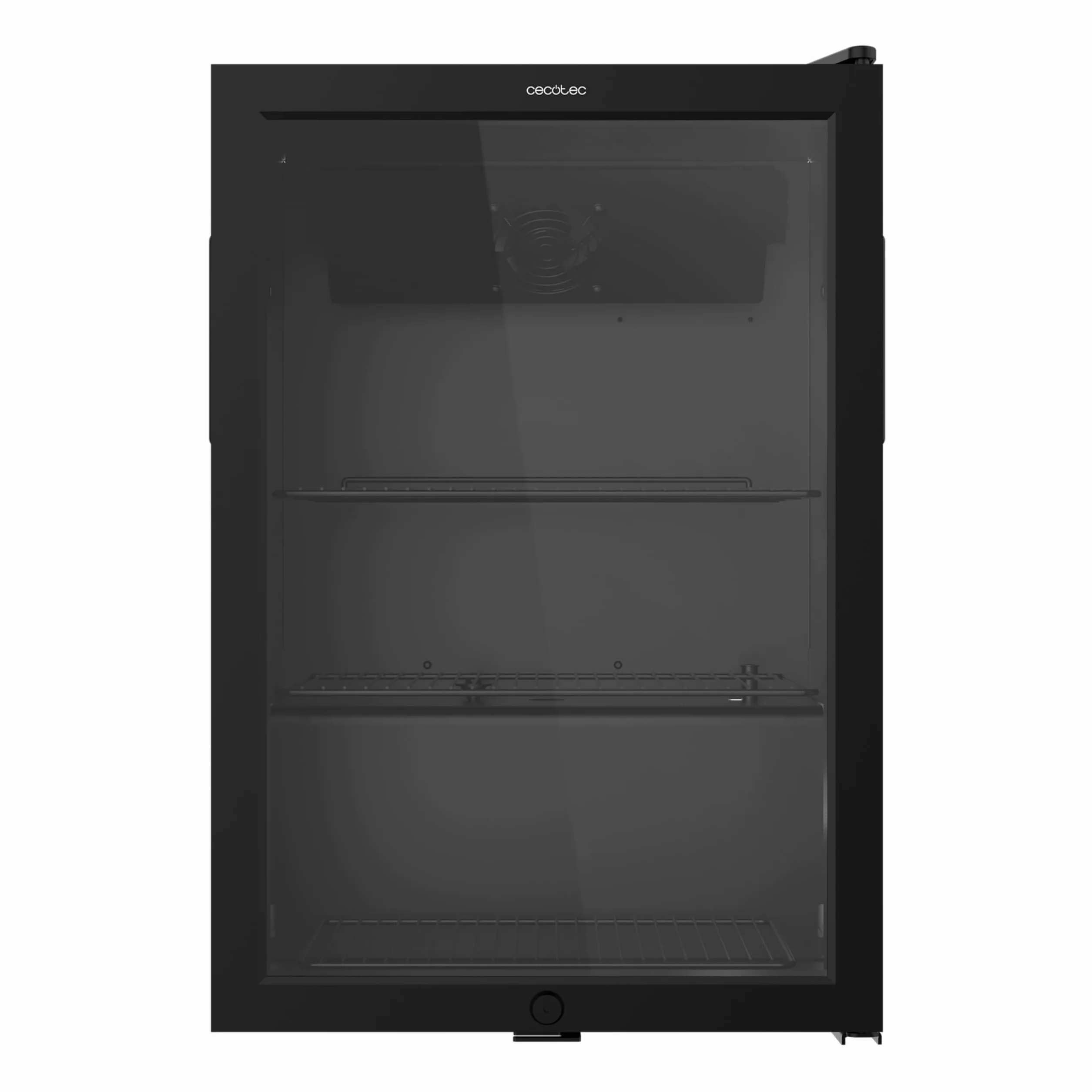 Cecotec Mini Frigorífico con Puerta de Cristal Bolero CoolMarket BC 72 Black, 72 Litros de Capacidad, 44,5 cm de Ancho, 67,8 de Alto, Iluminación LED interior, Temperatura 0ºC a 10ºC