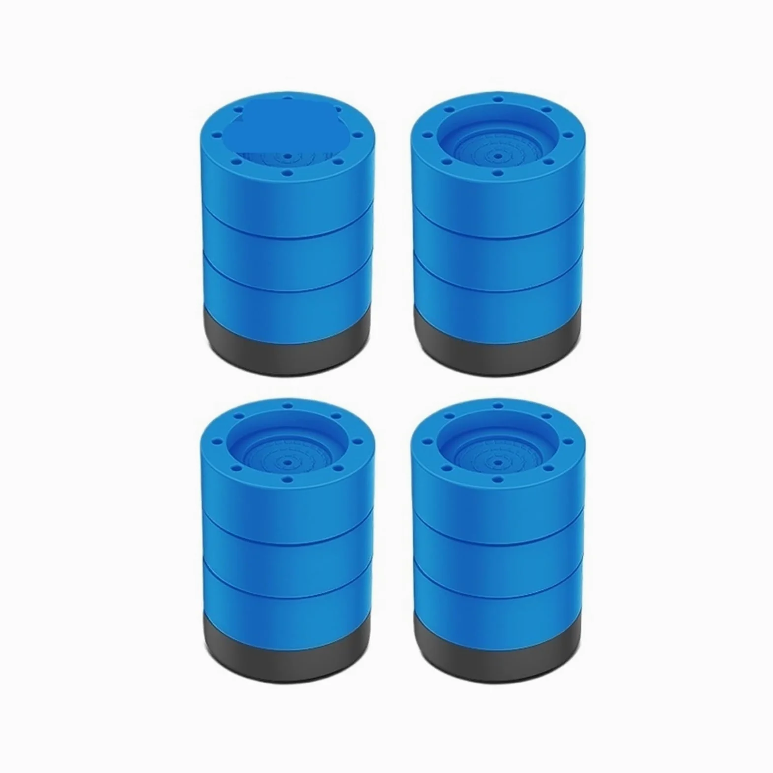 Base Lavadora 4 almohadillas antivibración for pies de lavadora, kit universal rodillos antideslizantes for elevación muebles(4pcs Blue 85mm)