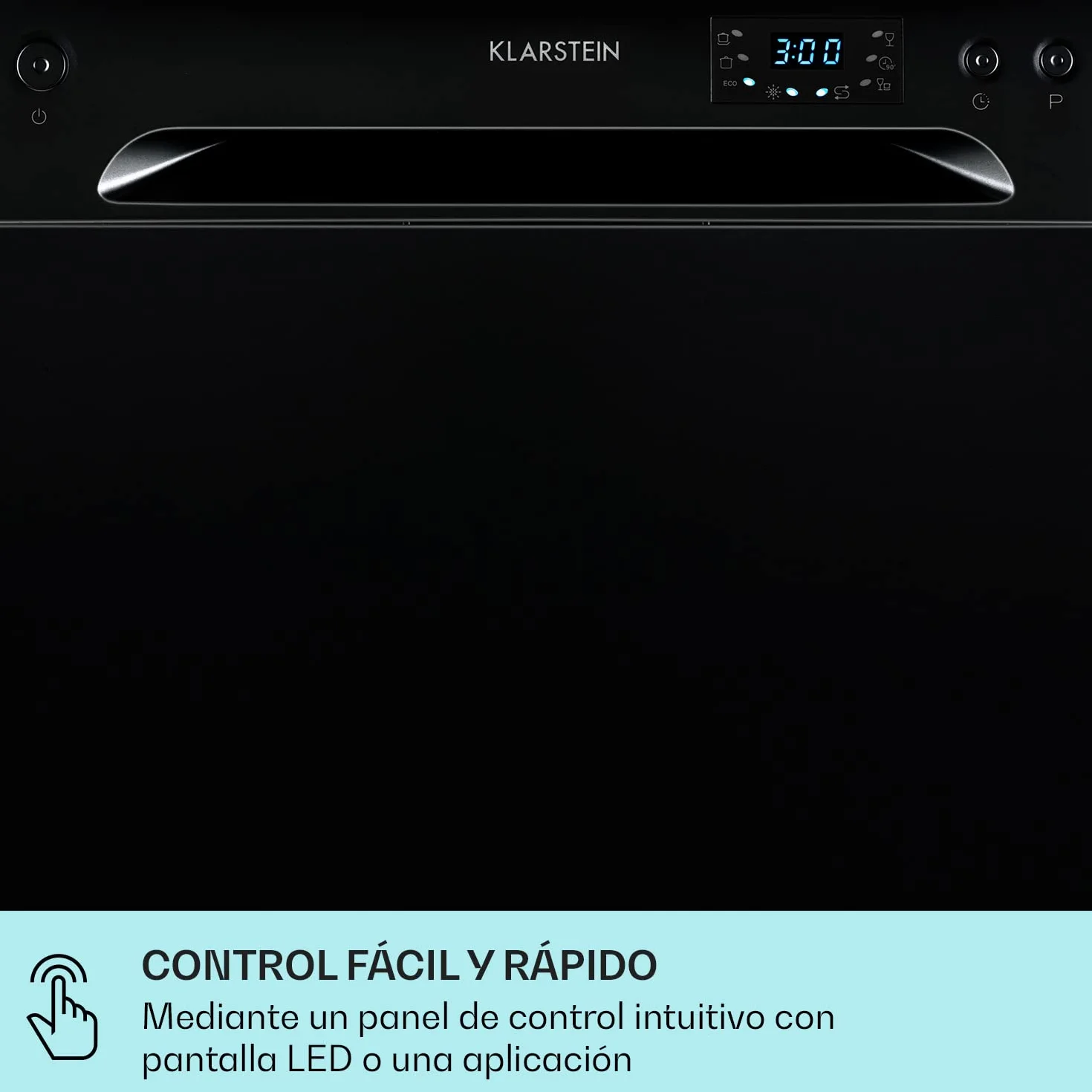 Klarstein Lavavajillas Pequeño Sobremesa, Mini Lavavajillas 6 Cubiertos, Lavavajillas Portatil de Sobremesa Silencioso 6 Programas, Lavavajillas Compacto de Mesa Sin Instalación Difícil para Casa