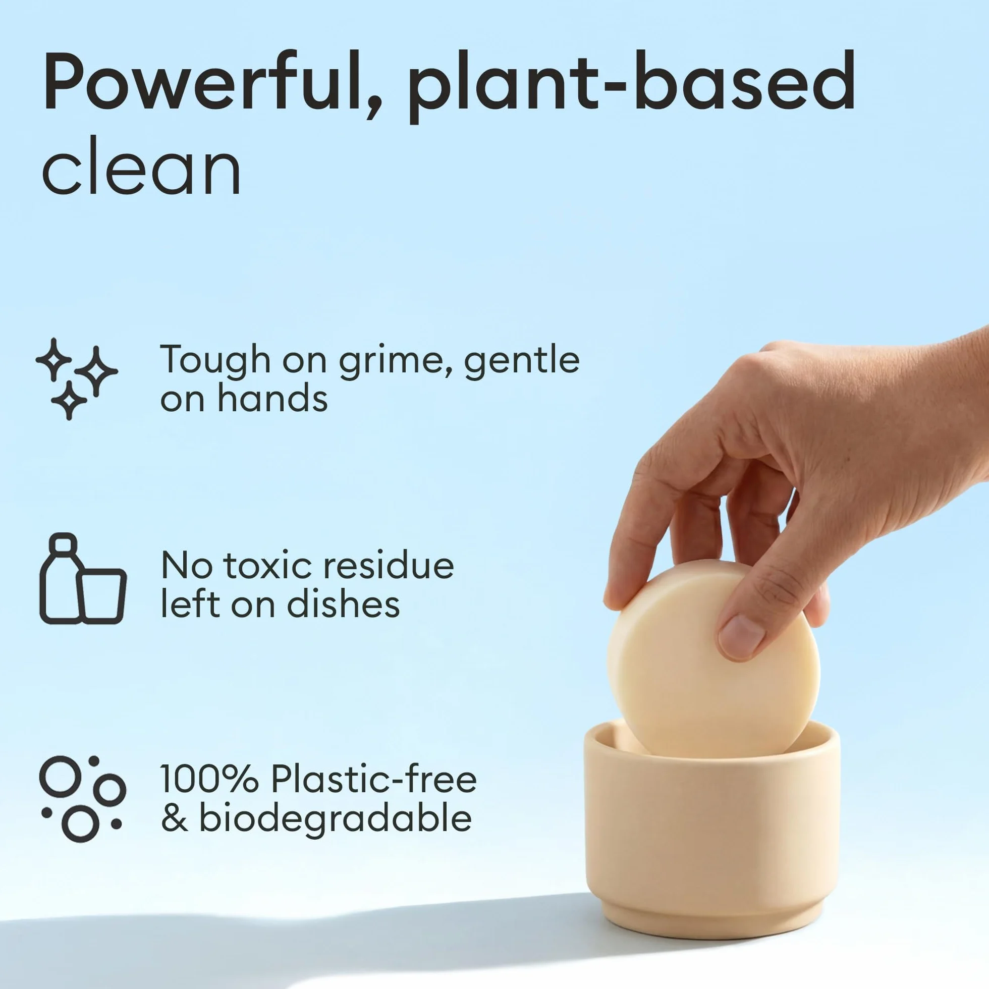 Vove | Paquete completo de lavavajillas ecológico | Cepillo para platos, cepillo para fregar, 3 esponjas y 30 tabletas para lavavajillas | Limpieza sostenible y biodegradable | Limpieza sostenible |