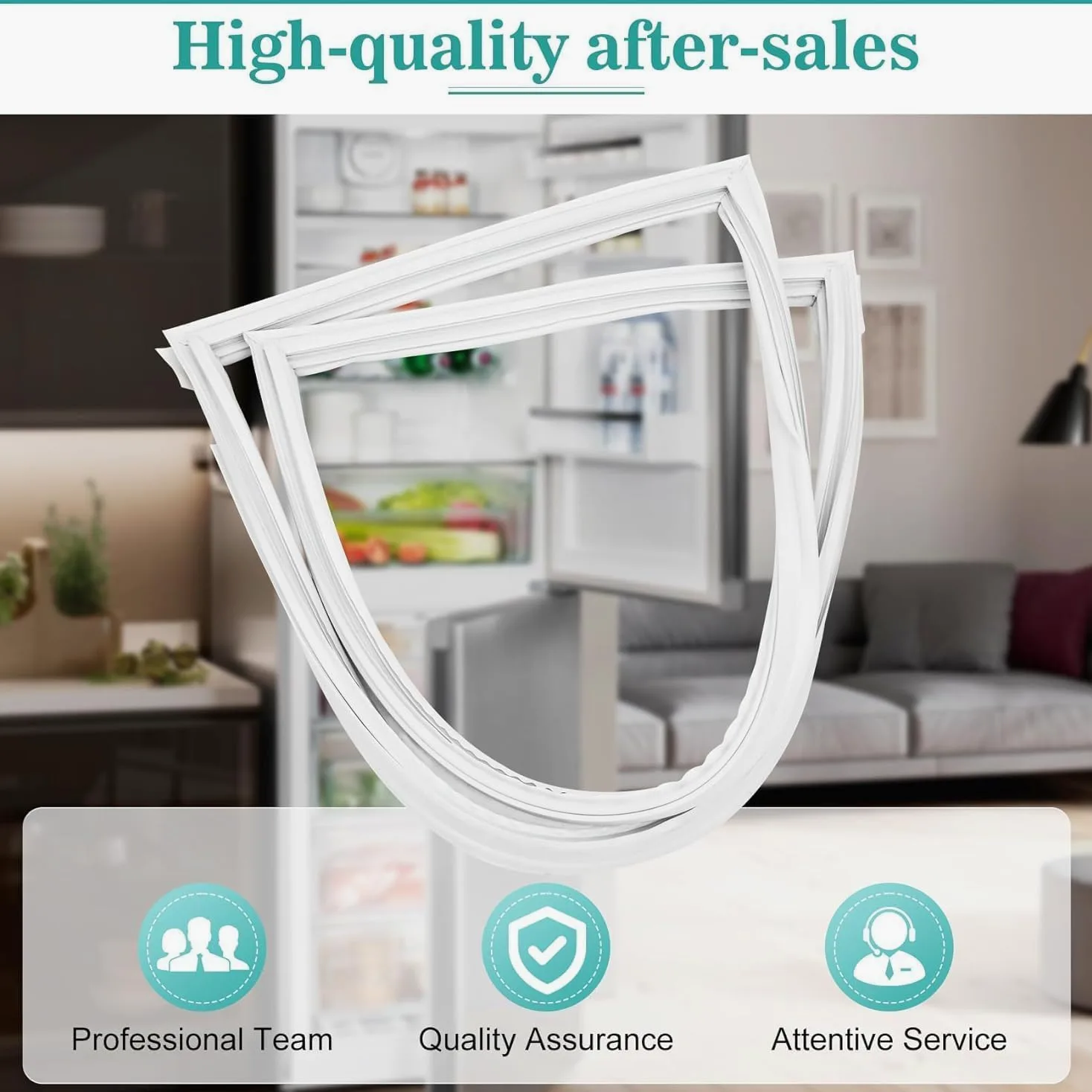 Repuesto de junta de puerta de refrigerador, opción de tamaño personalizado, duradero y flexible para un sellado eficiente del congelador y el refrigerador