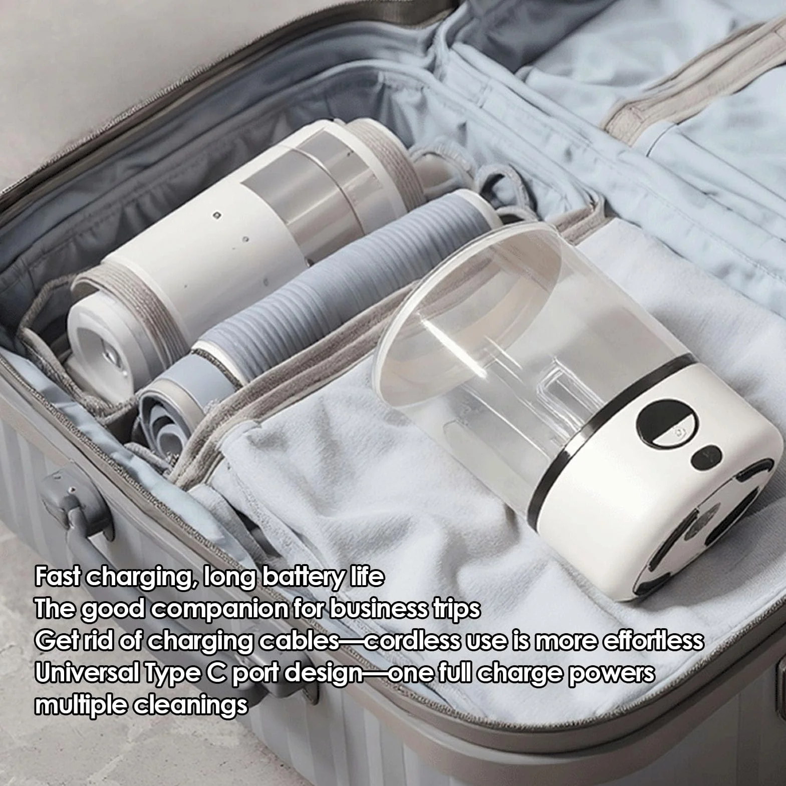 CCYLEZ Mini Lavadora Portátil Inalámbrica 2 L Blanca con Pantalla Táctil LED para Hotel RV Camping
