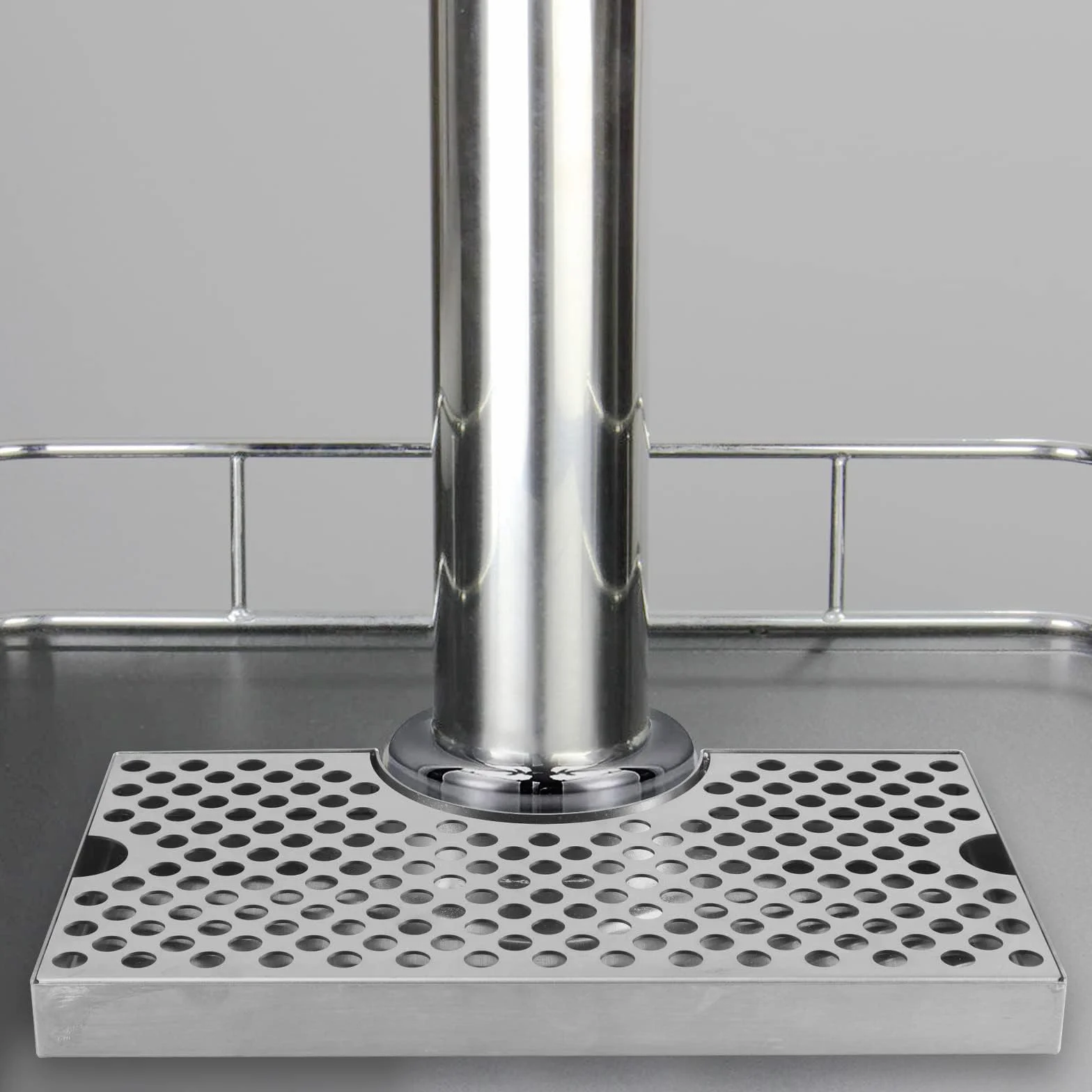 Bandeja de goteo de acero inoxidable para grifo de cerveza, bandeja de goteo de barril de cerveza con drenaje para torres de cerveza, bandeja de goteo Kegerator fácil de limpiar para el hogar, pub