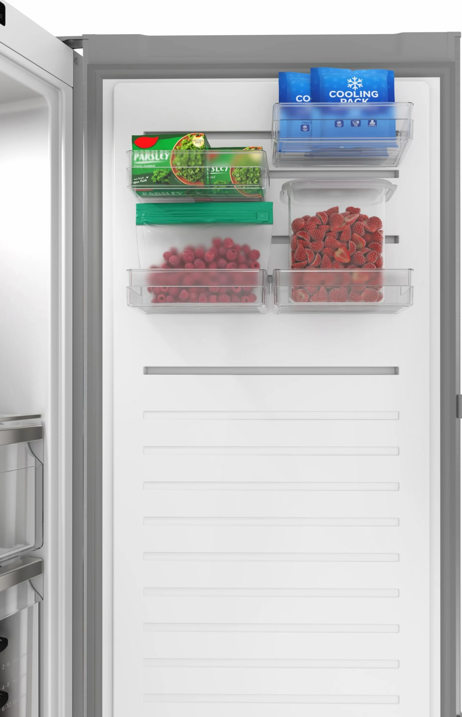 Bosch Serie 6 - Congelador independiente de 186,2 x 59,5 cm, GSN36AICM, capacidad útil de 334 L, total no Frost, iluminación LED, estantes flexibles para puertas, funcionamiento silencioso, conexión