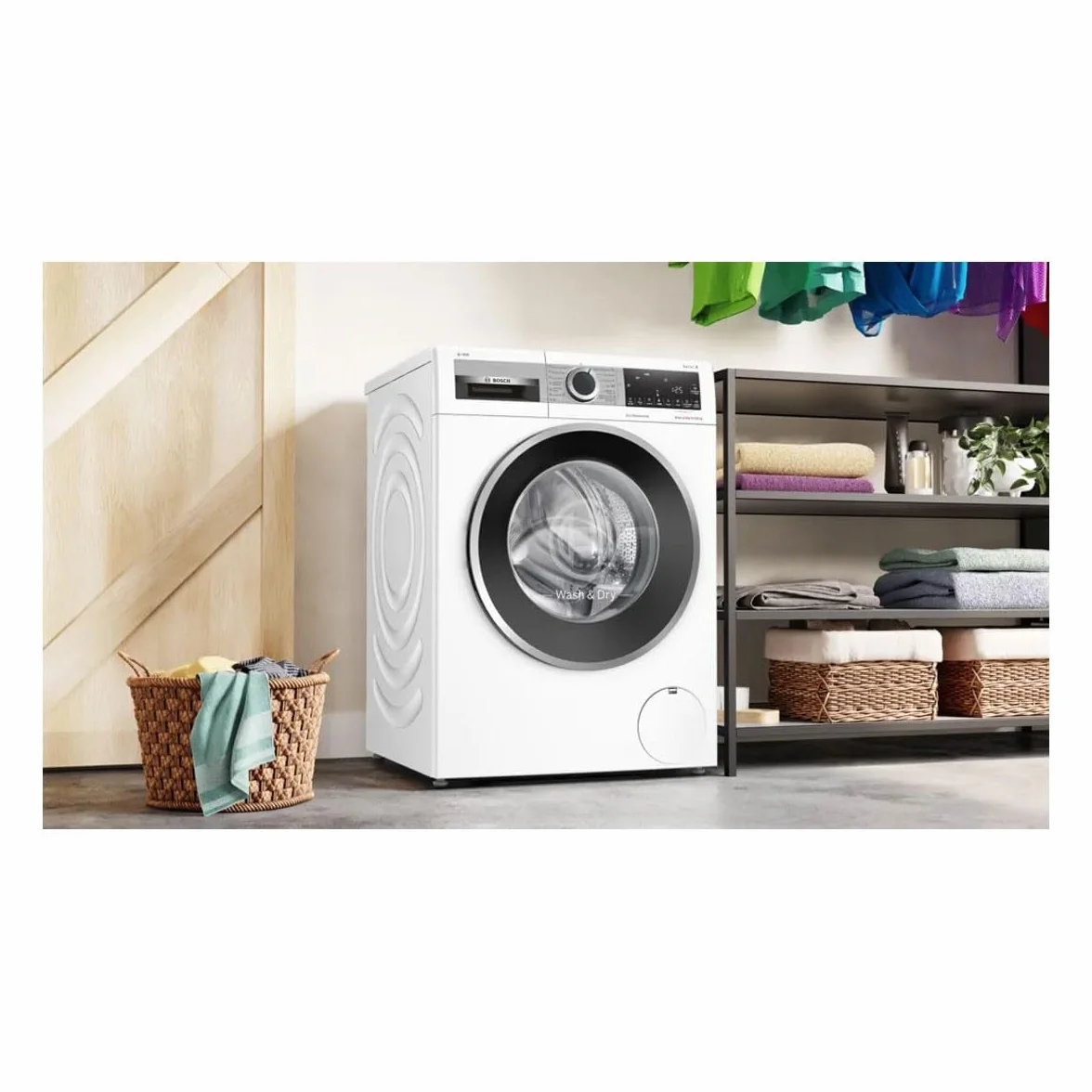 Bosch Lavadora-Secadora, 10,5/6 kg, Serie 6, Dosificación Automática, Silenciosa, AutoDry, Blanco, WNG244A0ES
