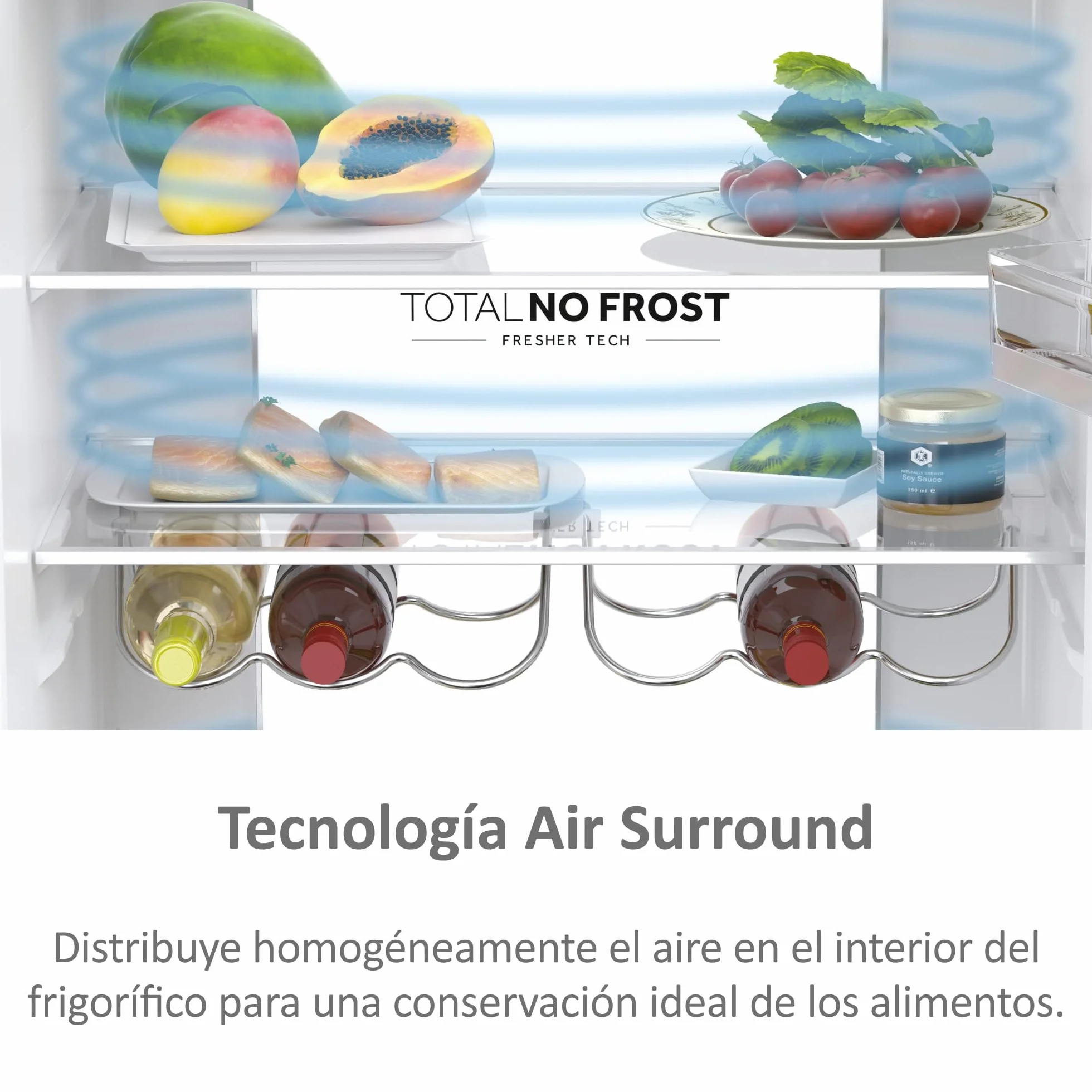 Haier Frigorífico Combi 3D 70 Series 7 HTW7720DNGW 483L Total No Frost Motor Inverter Blanco