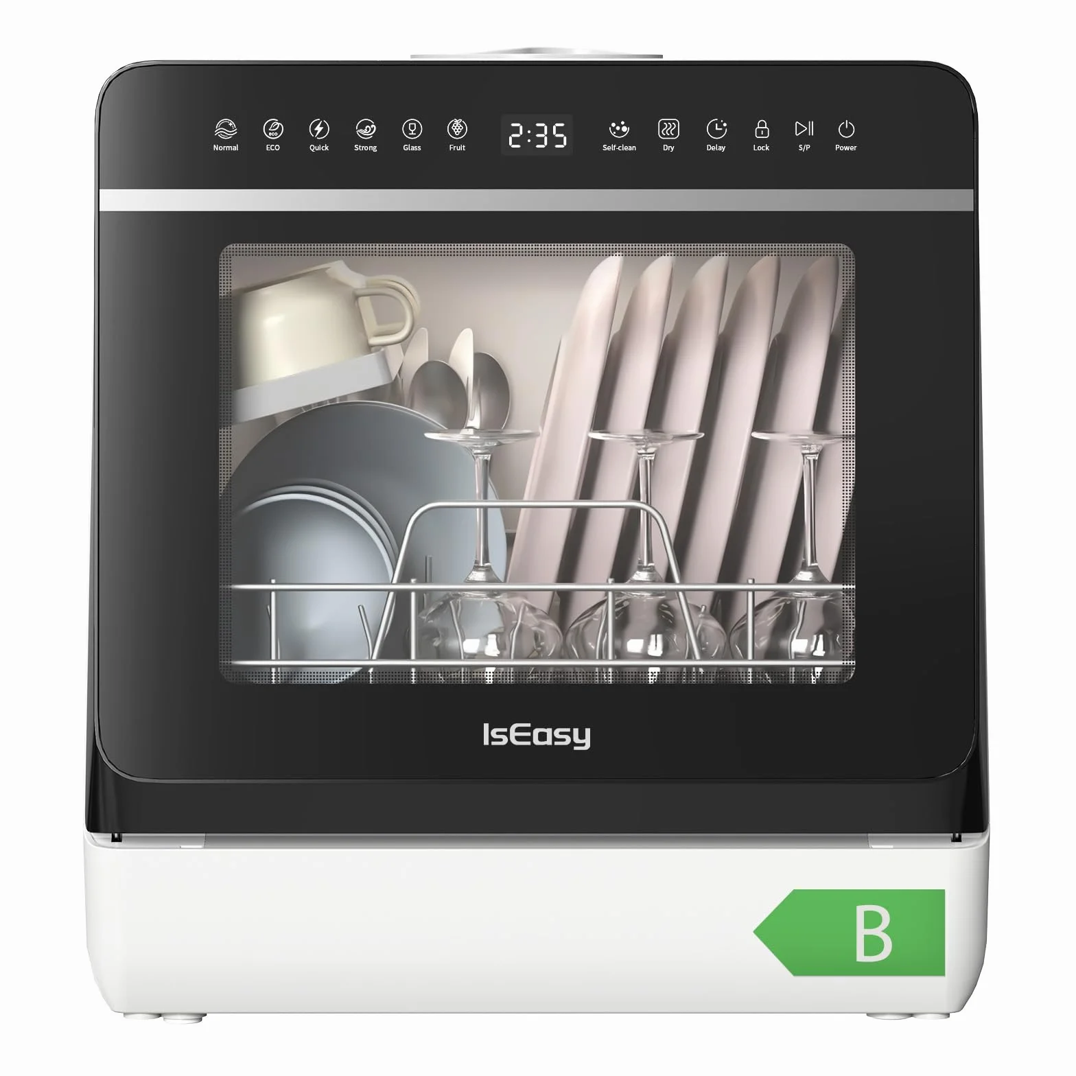 Lavavajillas de Encimera 7+3 Programas 5L Control Táctil Pantalla LED